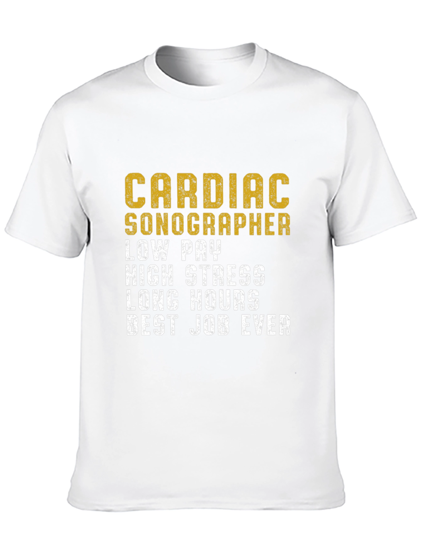 Black Cardiac Sonographer T-Shirt Funny Work Job Tee view 10