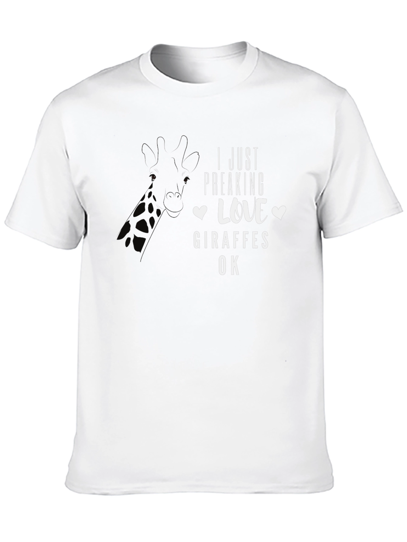 Black I Just Freaking Love Giraffes Graphic Tee view 10