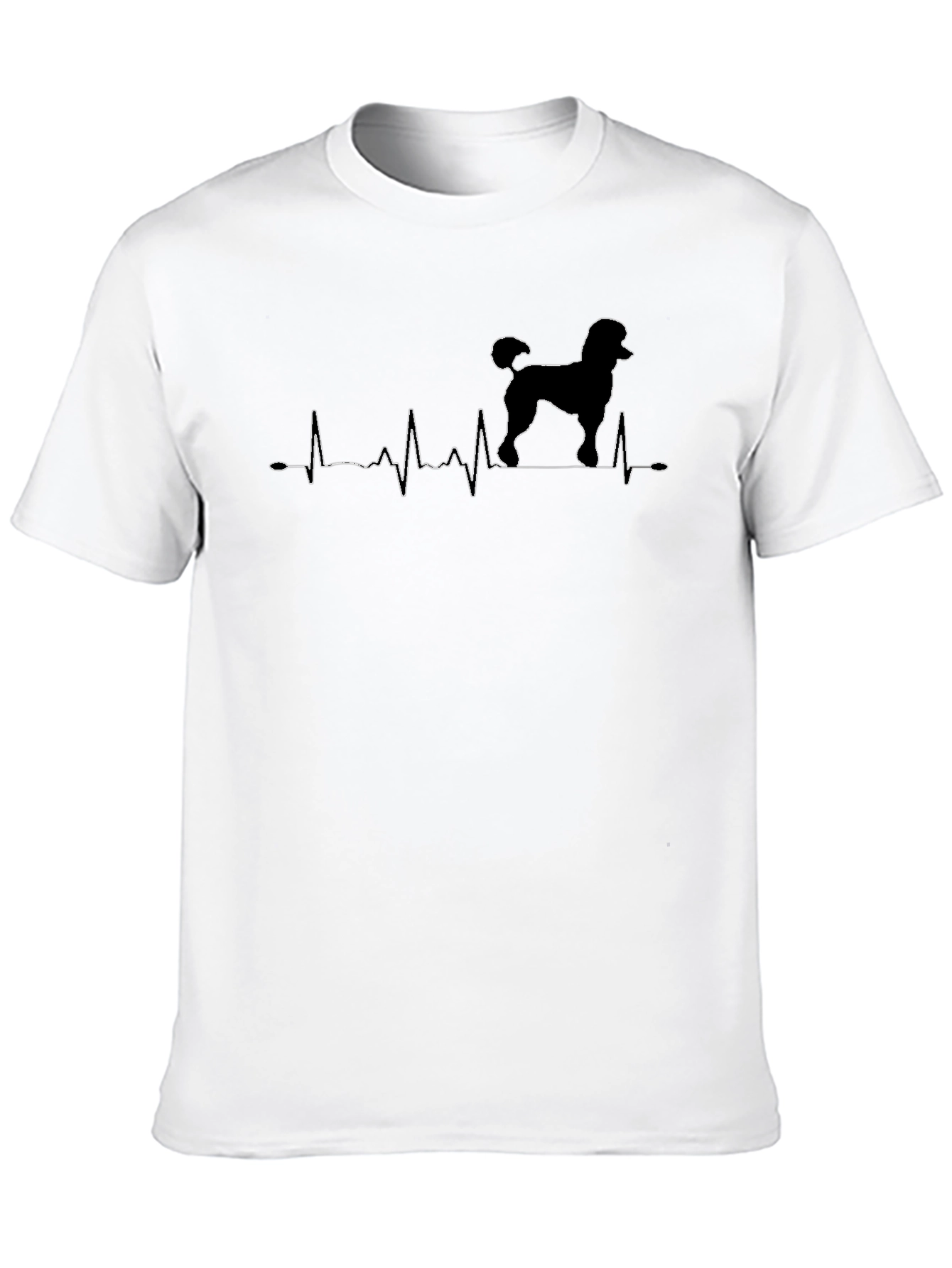Black Poodle Heartbeat T-Shirt - Dog Lover Tee view 10