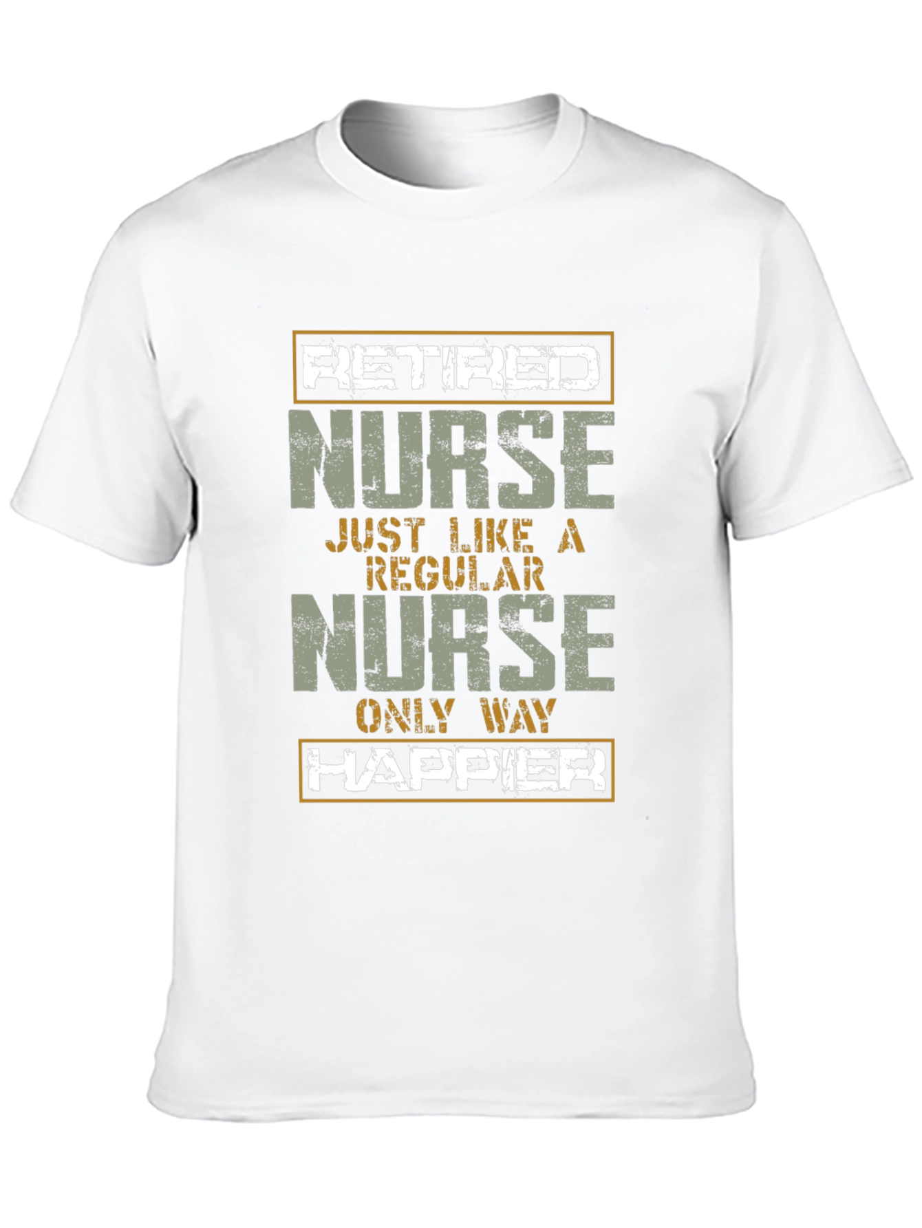 Black Retired Nurse T-Shirt - Only Way Happier view 10
