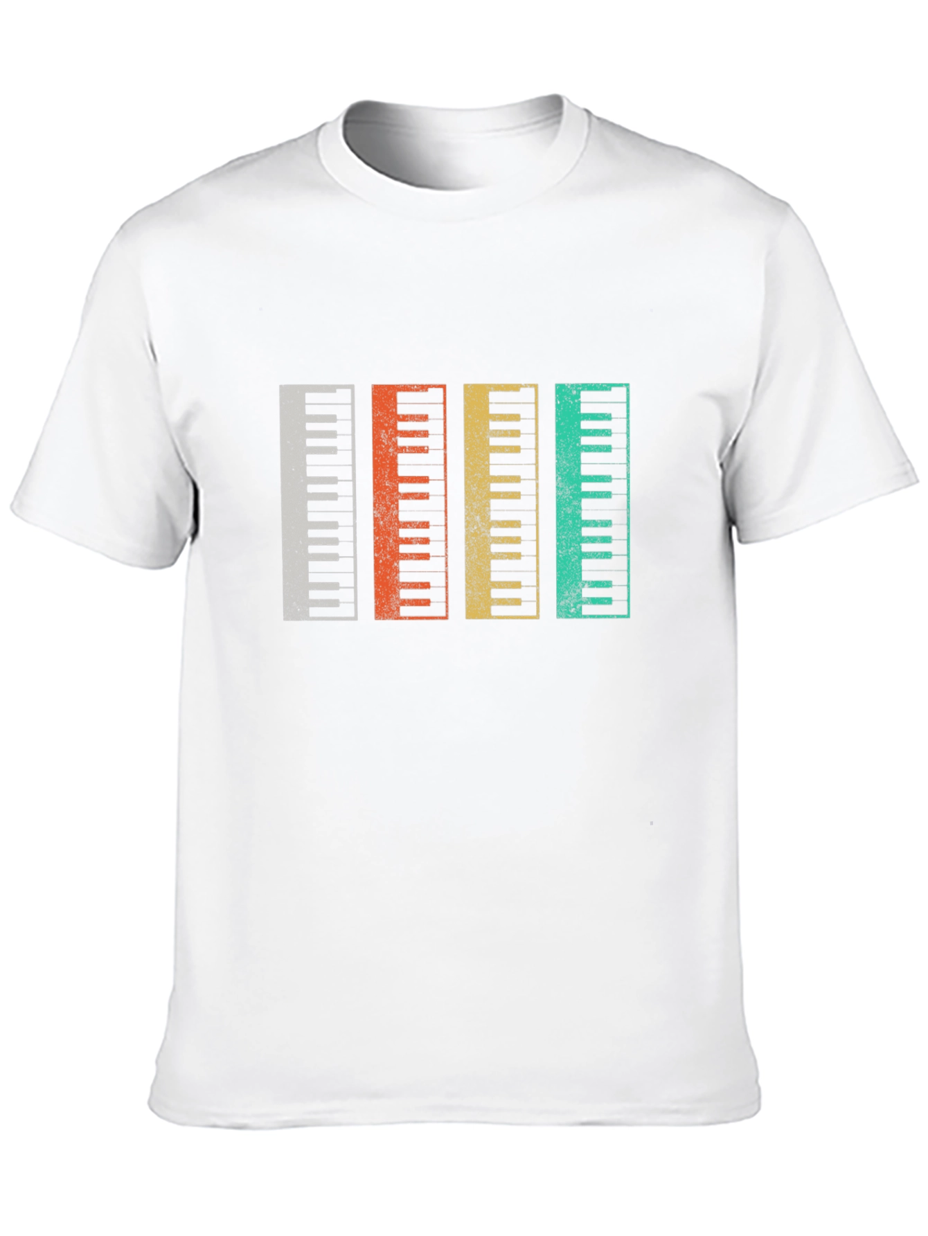 Black Retro Piano Keys T-Shirt Music Lover Gift view 10