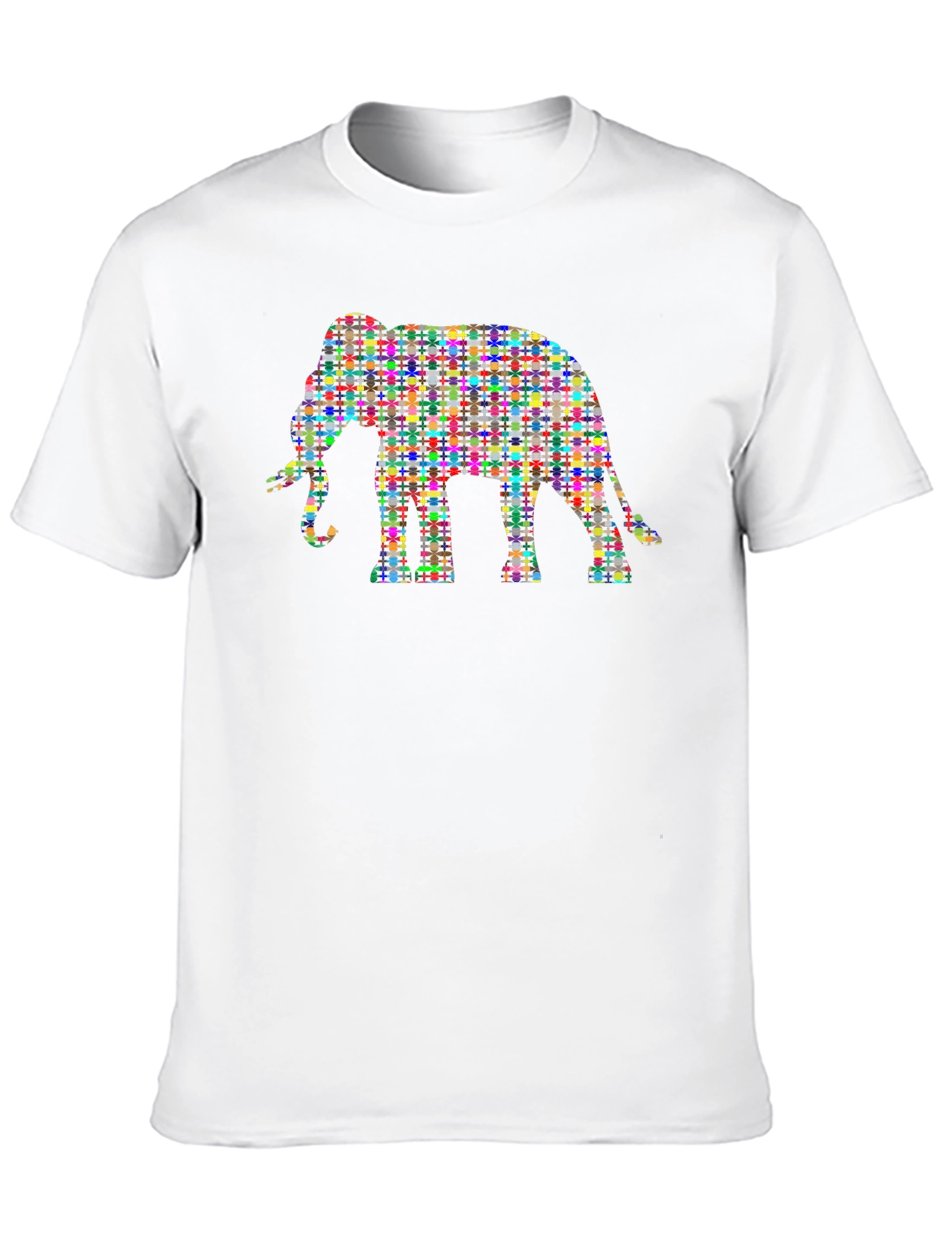 Black Colorful Elephant Graphic Tee view 10