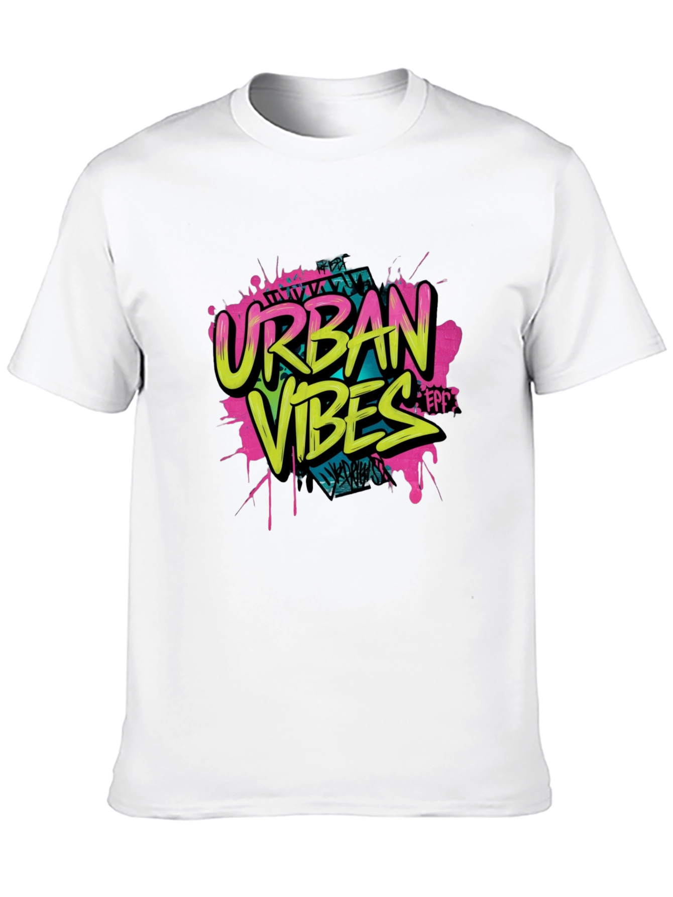Black Urban Vibes Graphic Print Black T-Shirt view 10