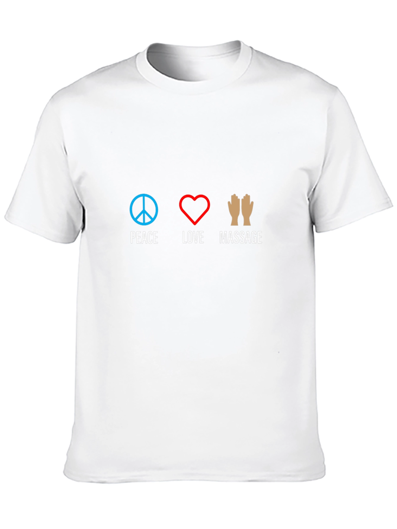 Black Peace Love Massage T-Shirt - Relax & Rejuvenate view 10