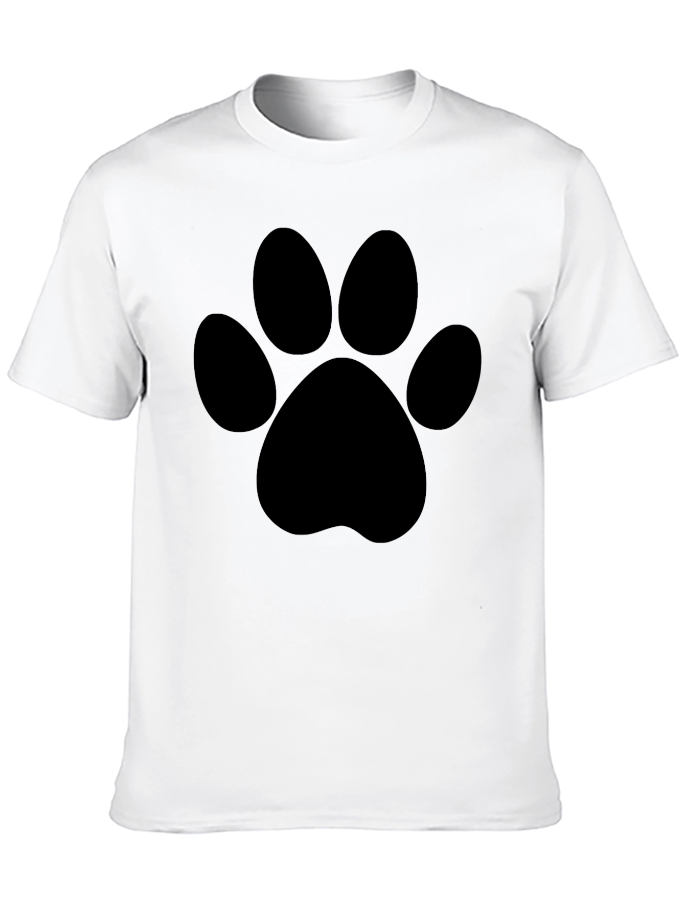 Black Paw Print T-Shirt - Casual Comfort, Animal Lover's Style view 10