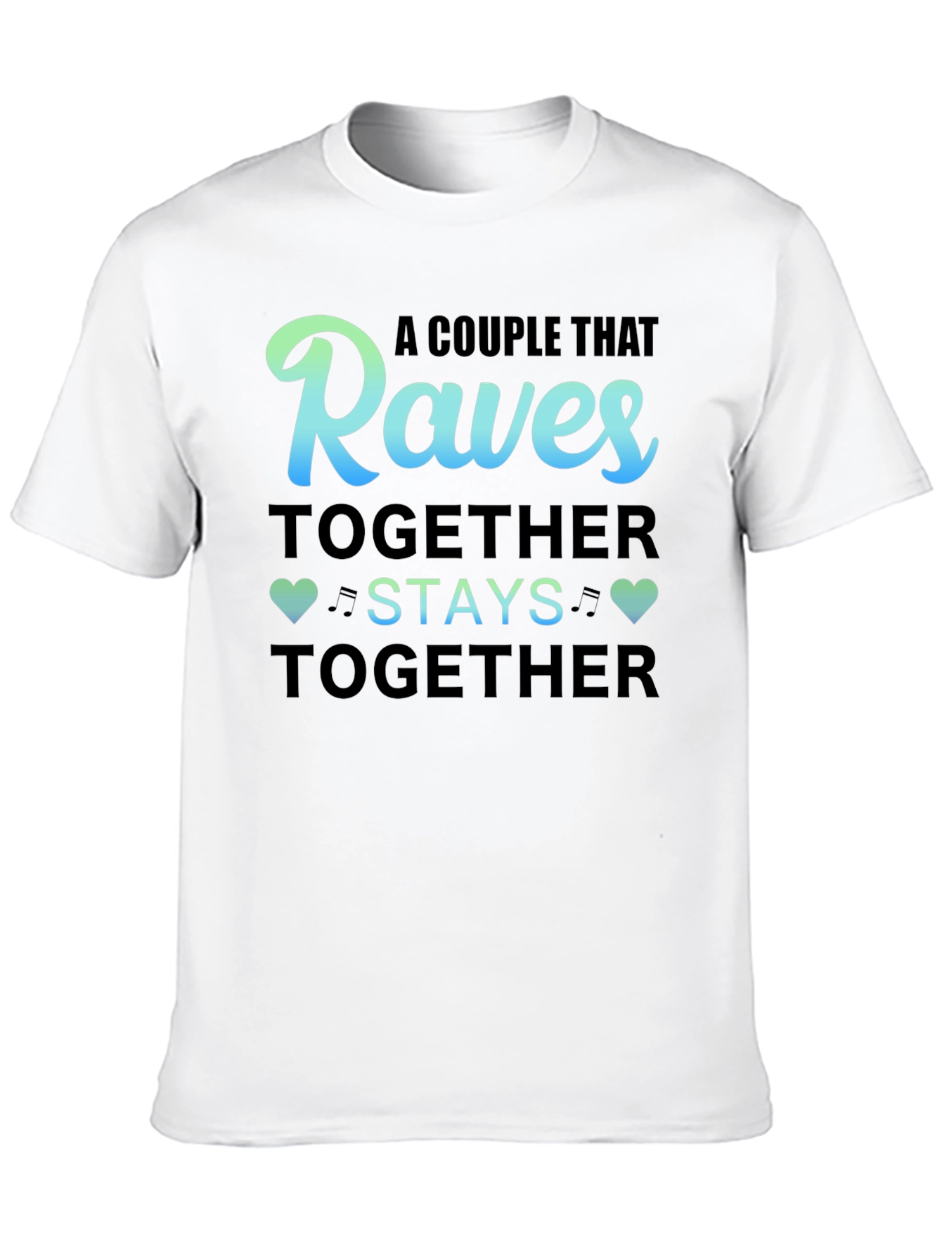 Black Raves Together Couple T-Shirt view 10