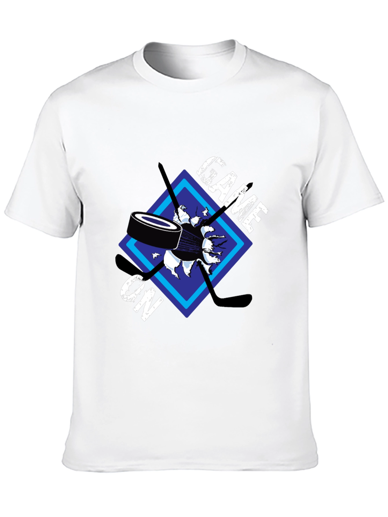 Black Game On Hockey Graphic T-Shirt view 10