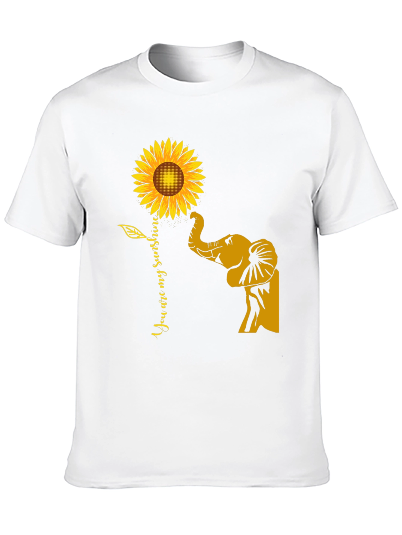 Black Elephant Sunflower Graphic Tee - You Are My Sunshine view 10