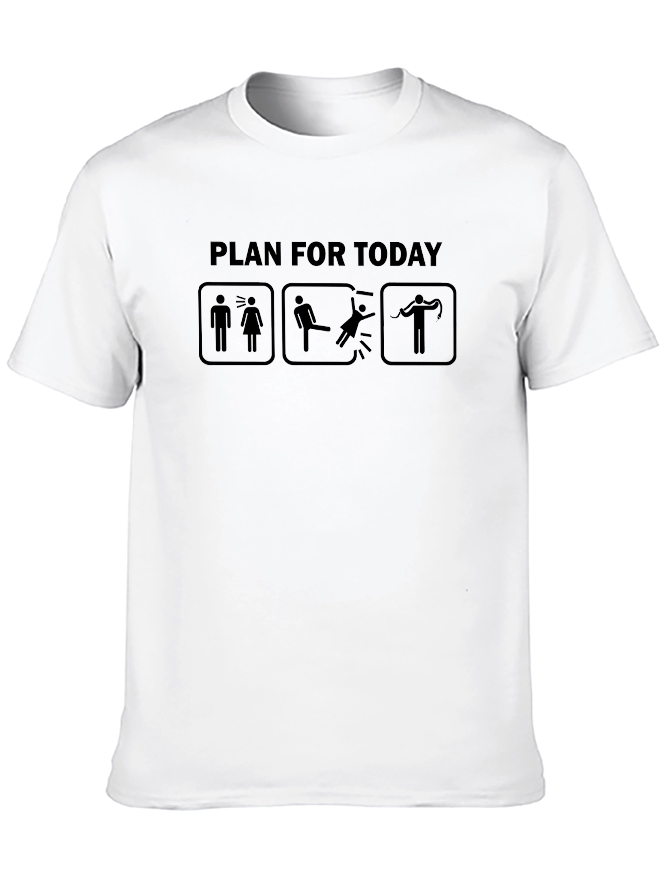 Black Funny "Plan for Today" Graphic Tee view 10