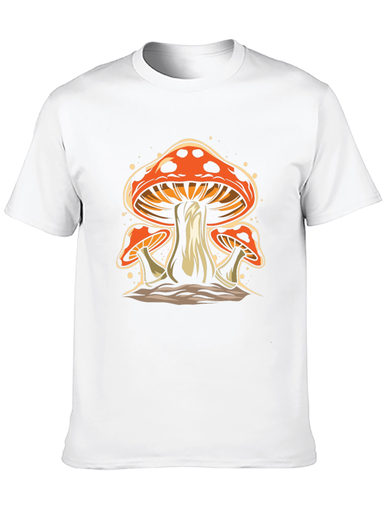 Black Mushroom Graphic Tee - Funky Black T-Shirt view 10
