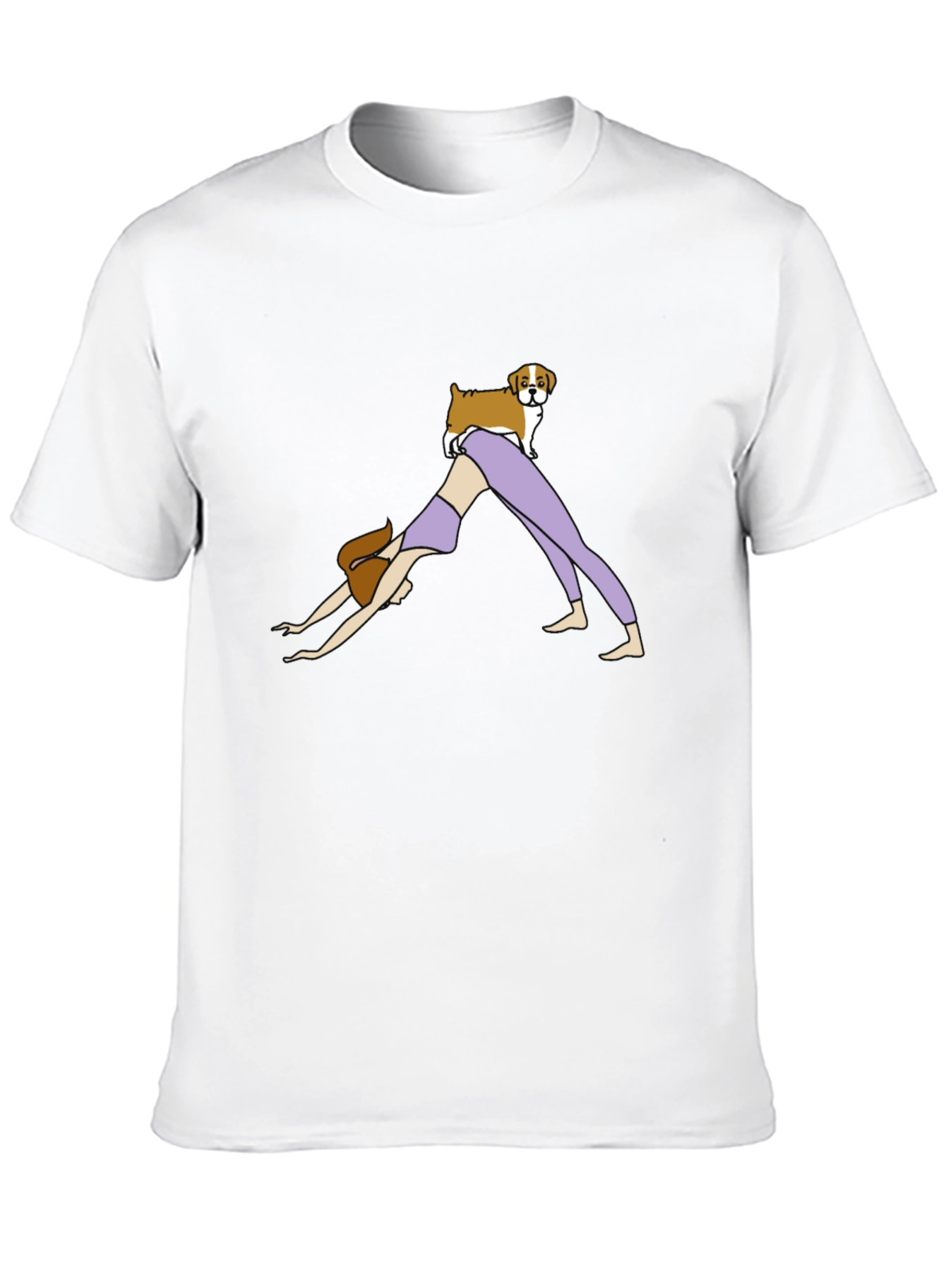 Black Yoga Dog T-Shirt - Unisex Graphic Tee view 10