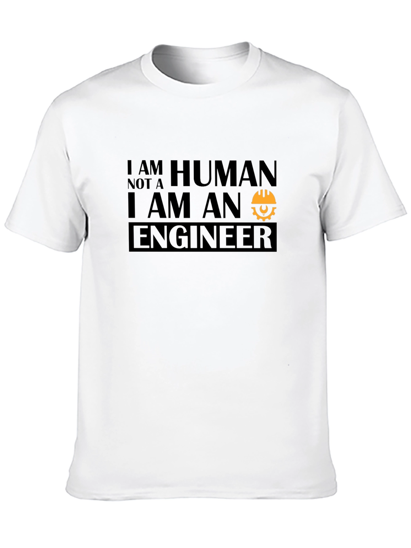 Black Engineer T-Shirt - Human Not A Robot view 10
