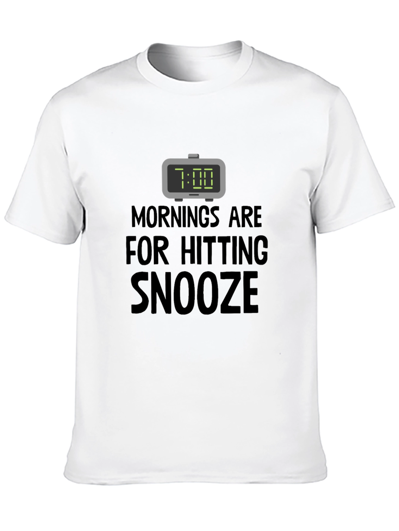 Black Funny Snooze T-Shirt: Morning Humor Tee view 10