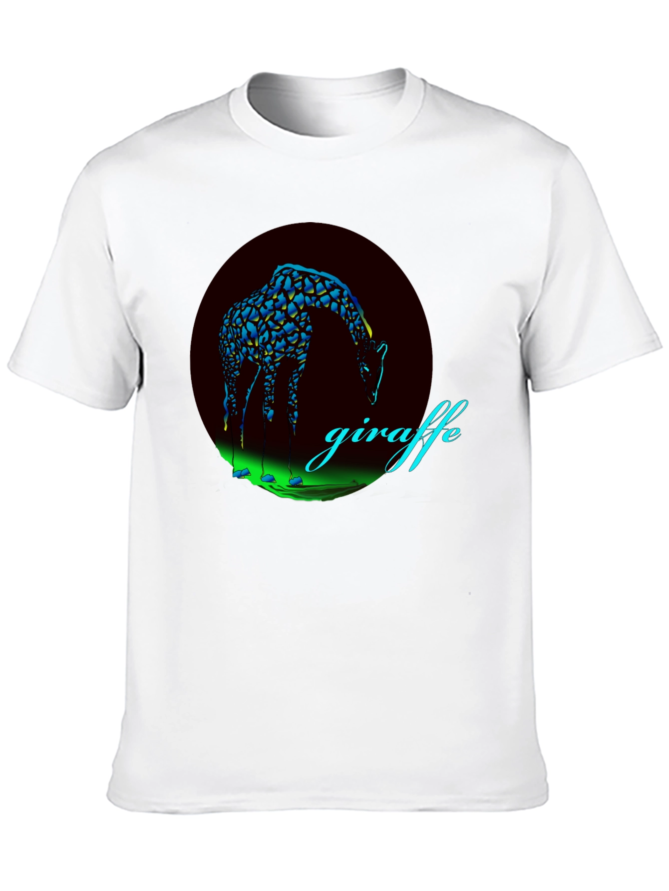 Black Giraffe Graphic Print Black T-Shirt view 10