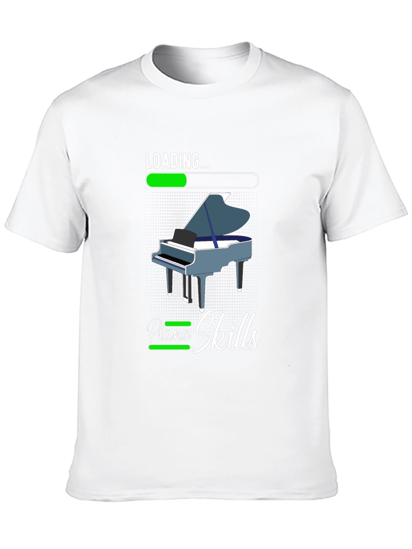 Black Loading Piano Skills T-Shirt view 10