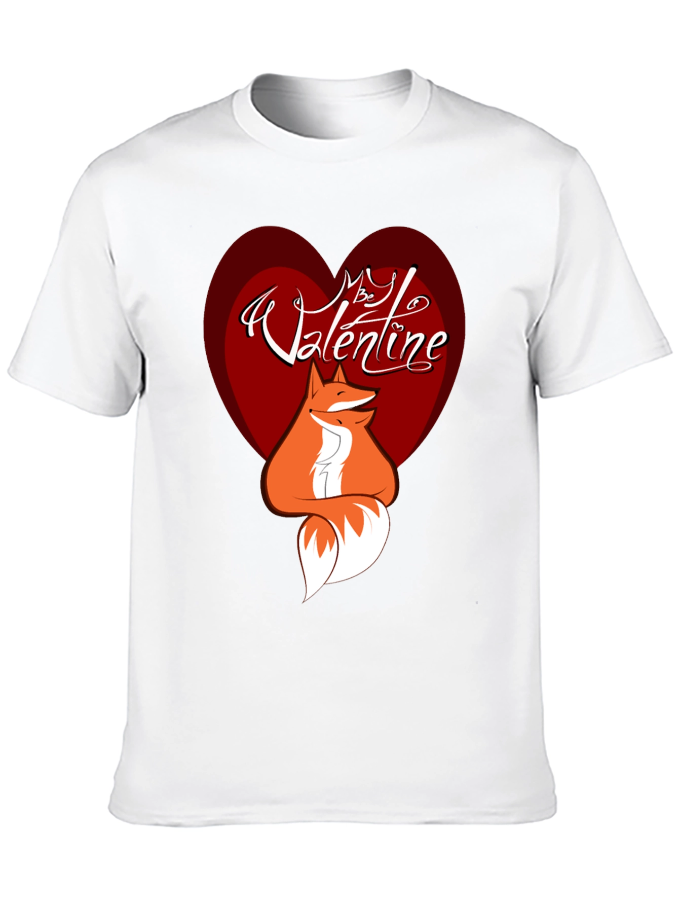 Black Valentine Fox Graphic Tee - Men's Black T-Shirt view 10