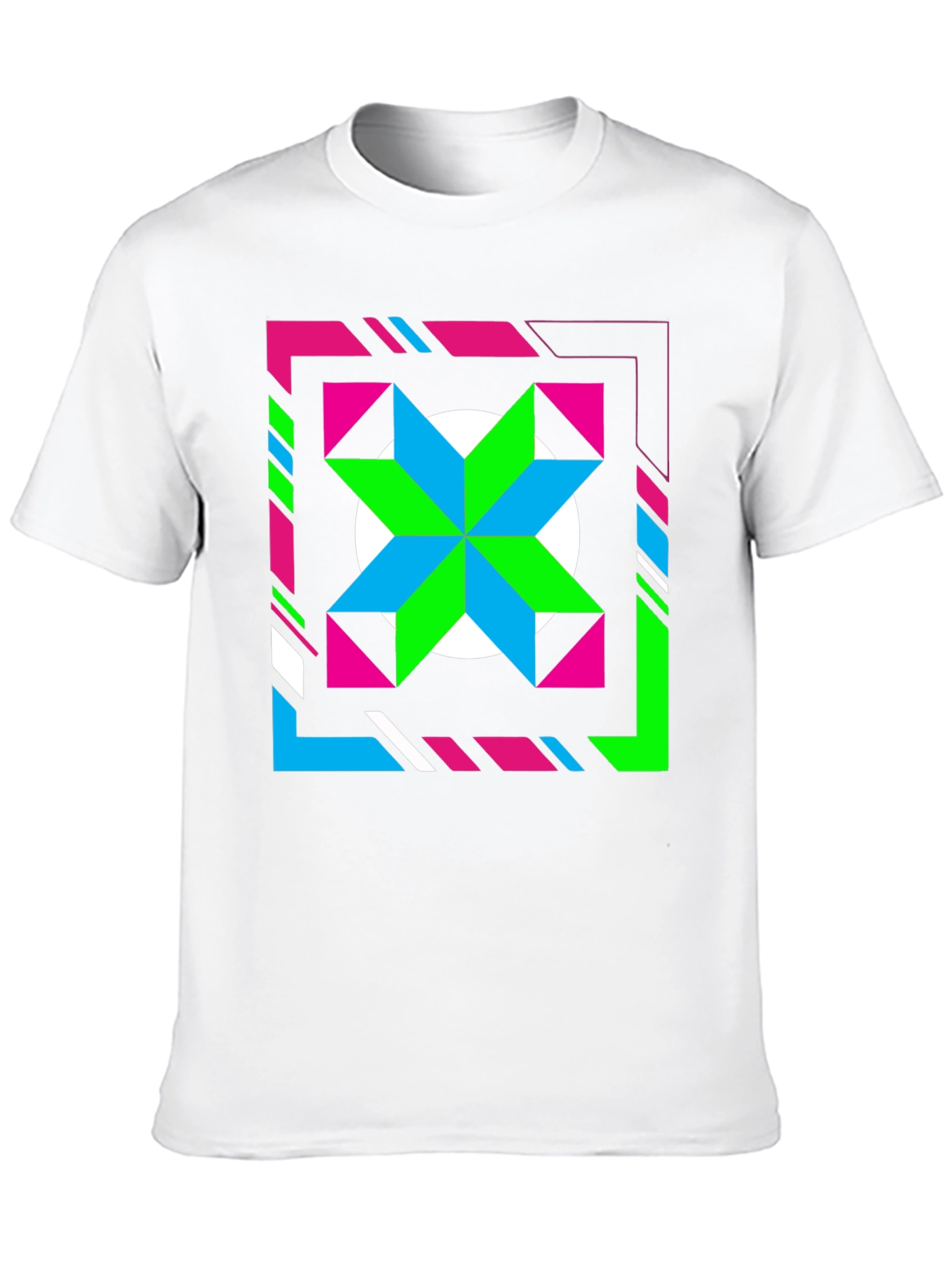 Black Retro Geometric Star Graphic Tee - Black view 10