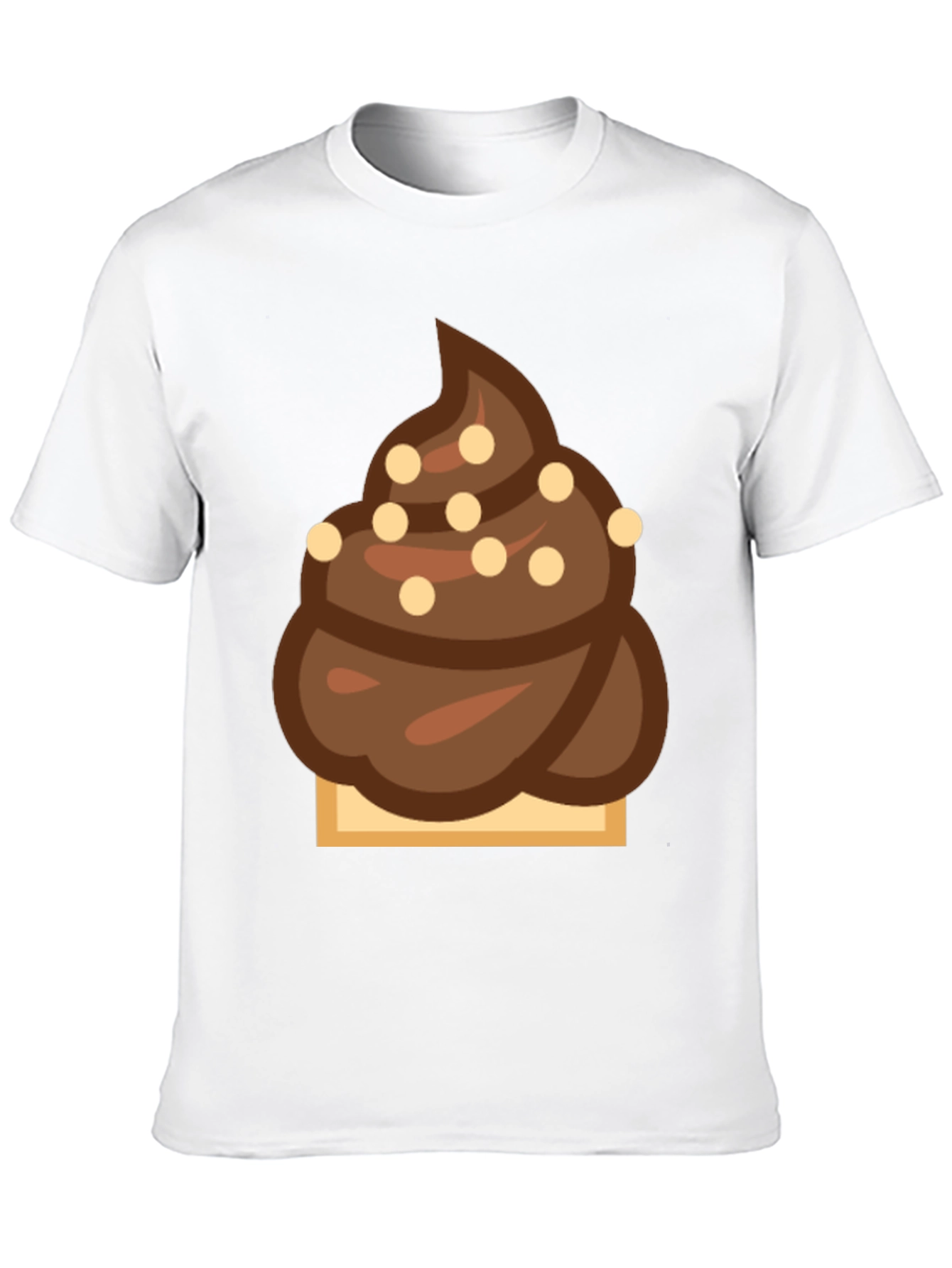 Black Novelty Chocolate Swirl Emoji T-Shirt view 10