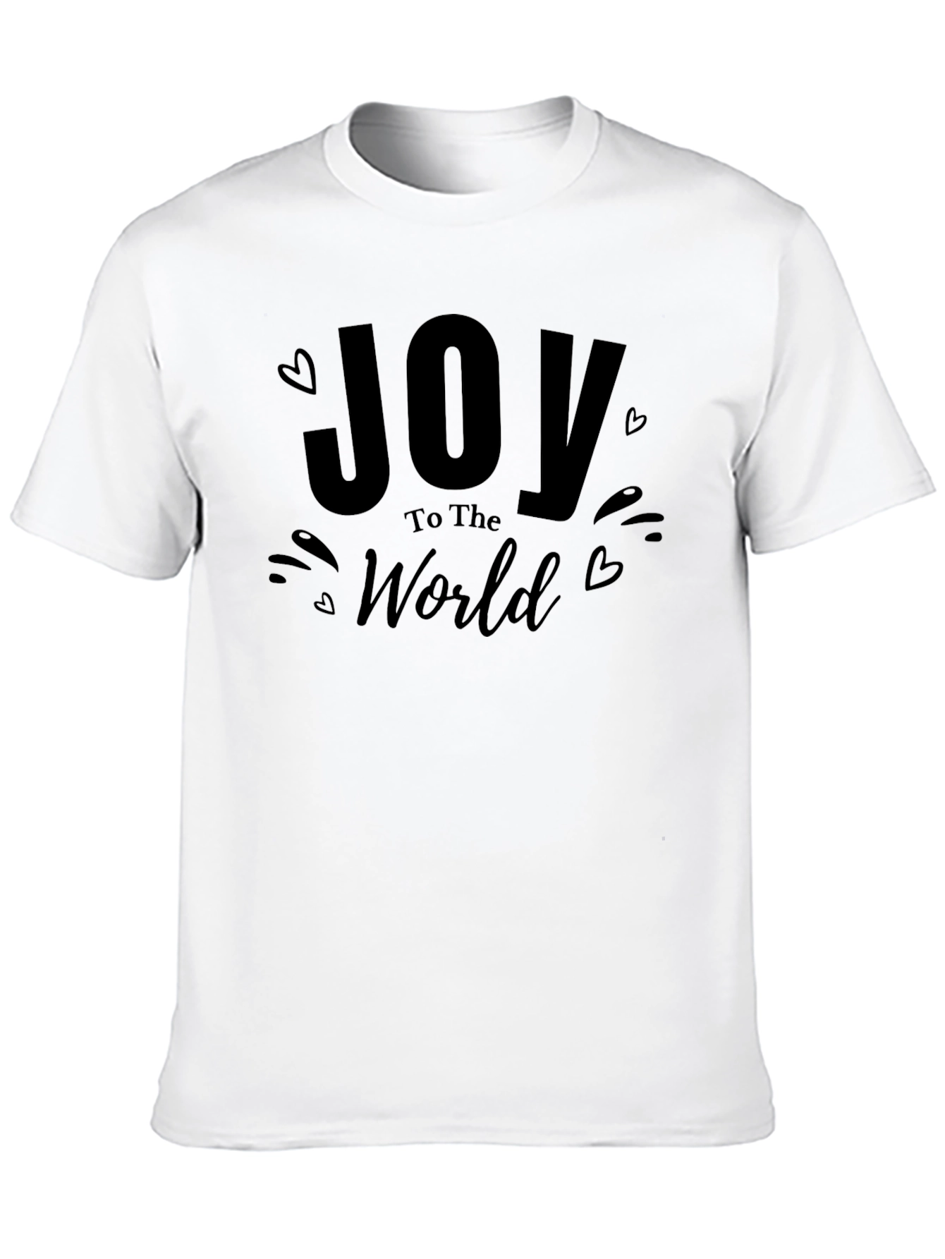 Black Joy to the World Black Graphic Tee Shirt view 10