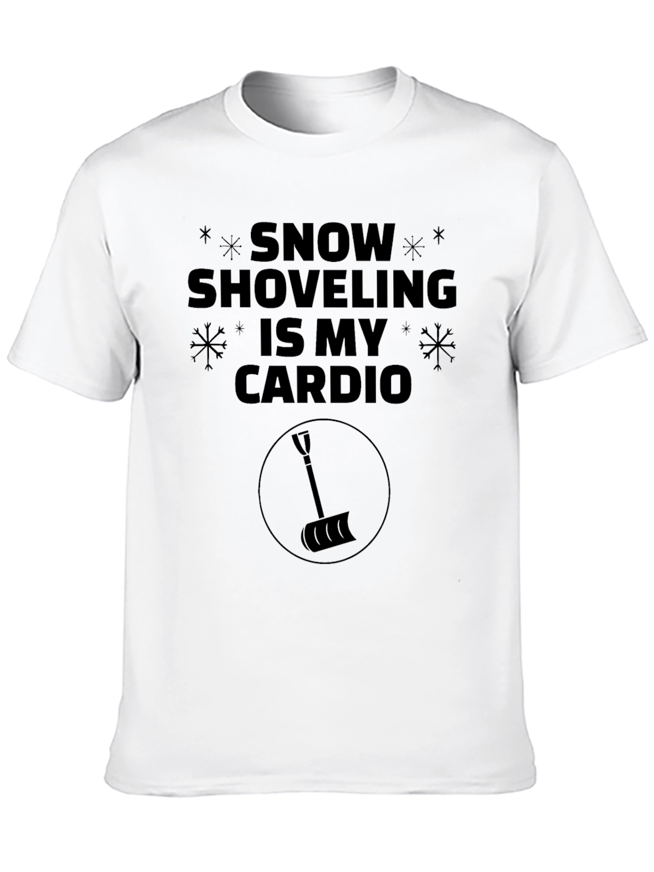 Black Snow Shoveling is My Cardio Graphic Tee view 10