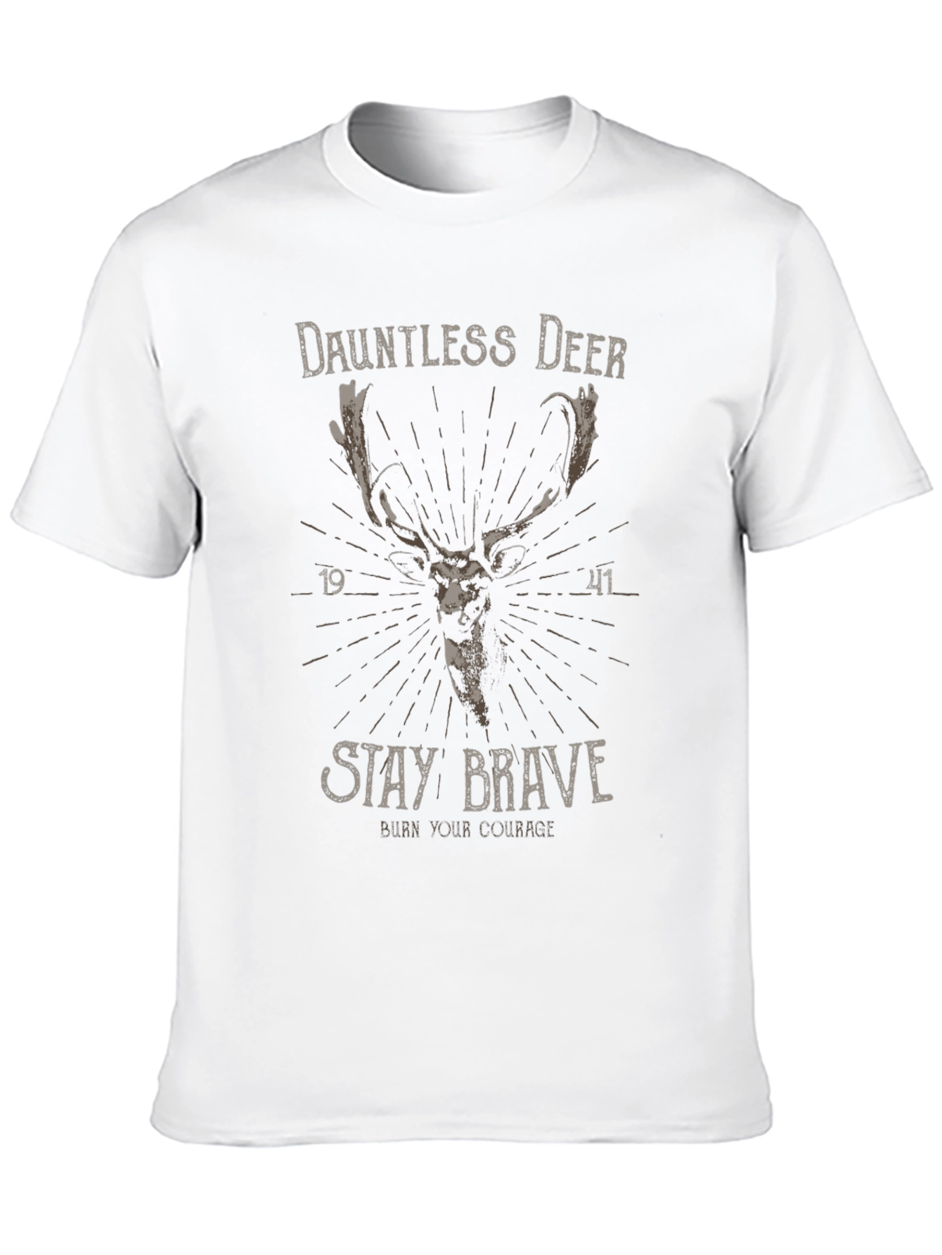 Black Dauntless Deer Graphic Tee - Stay Brave view 10