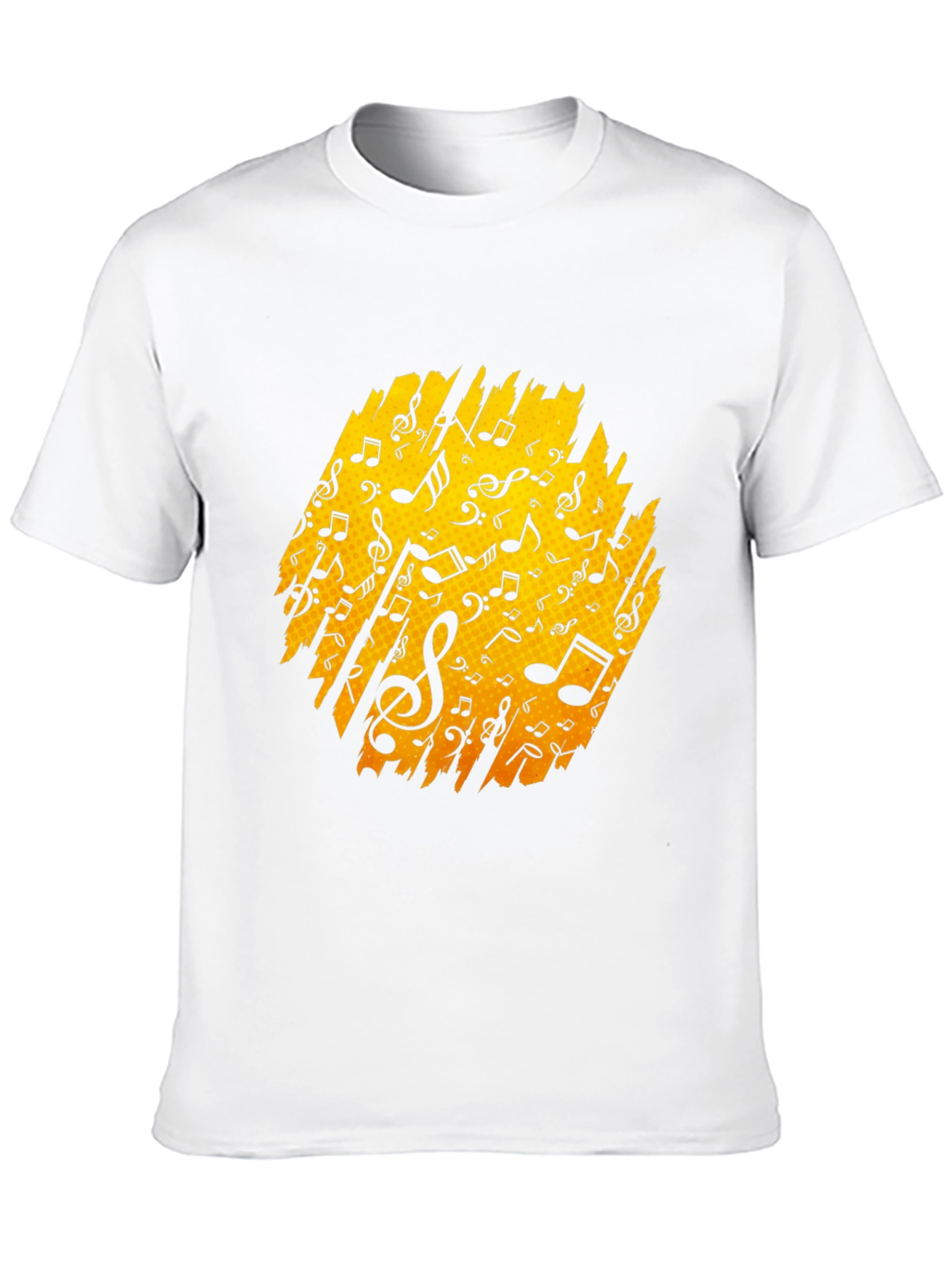 Black Musical Notes Graphic Black T-Shirt view 10