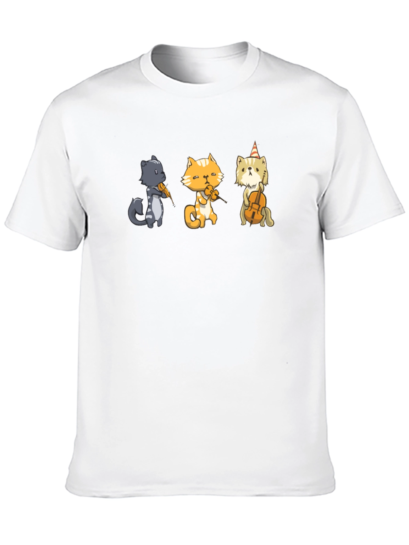 Black Cat Musicians T-Shirt - Black Cotton Tee view 10