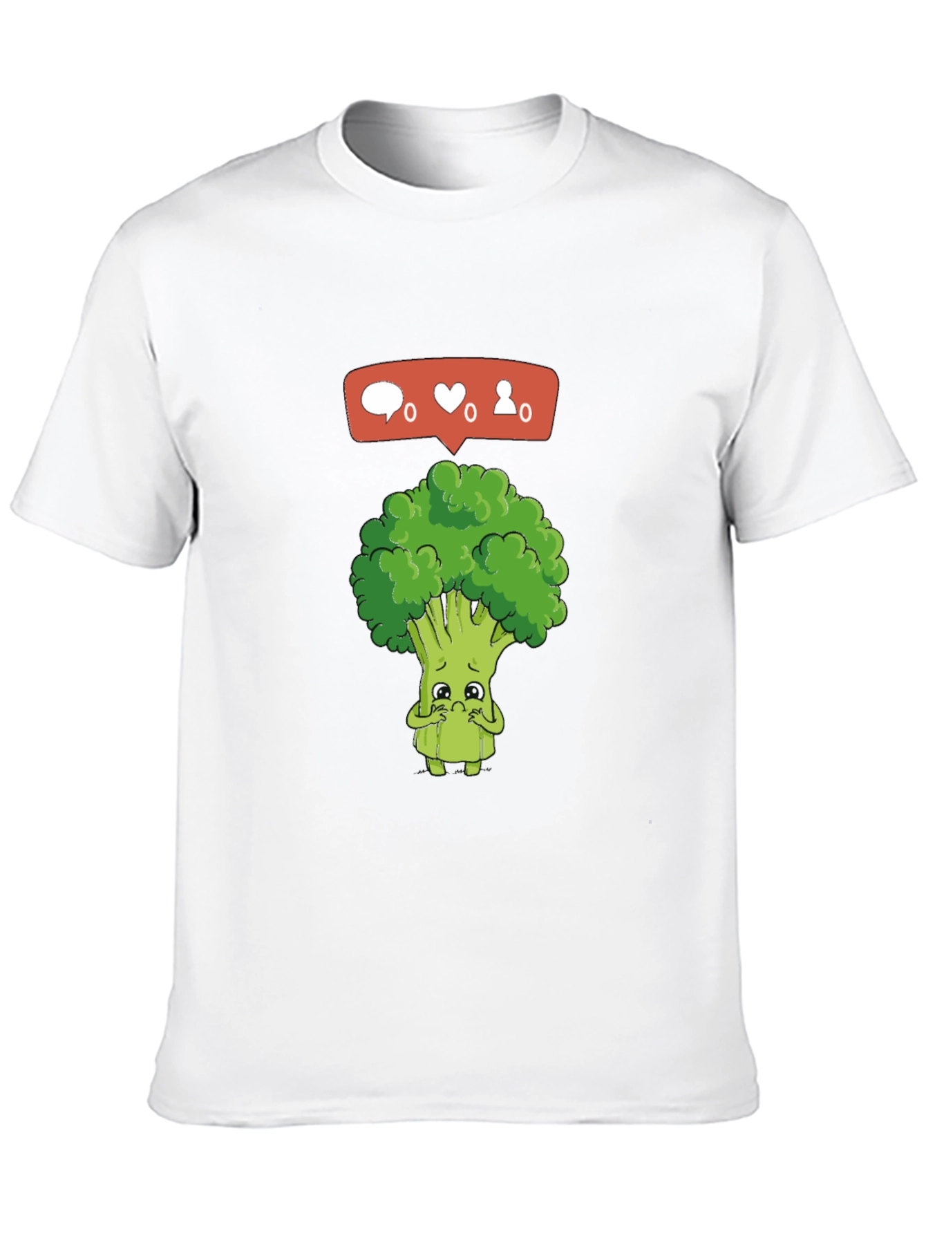 Black Sad Broccoli Graphic T-Shirt - Black view 10