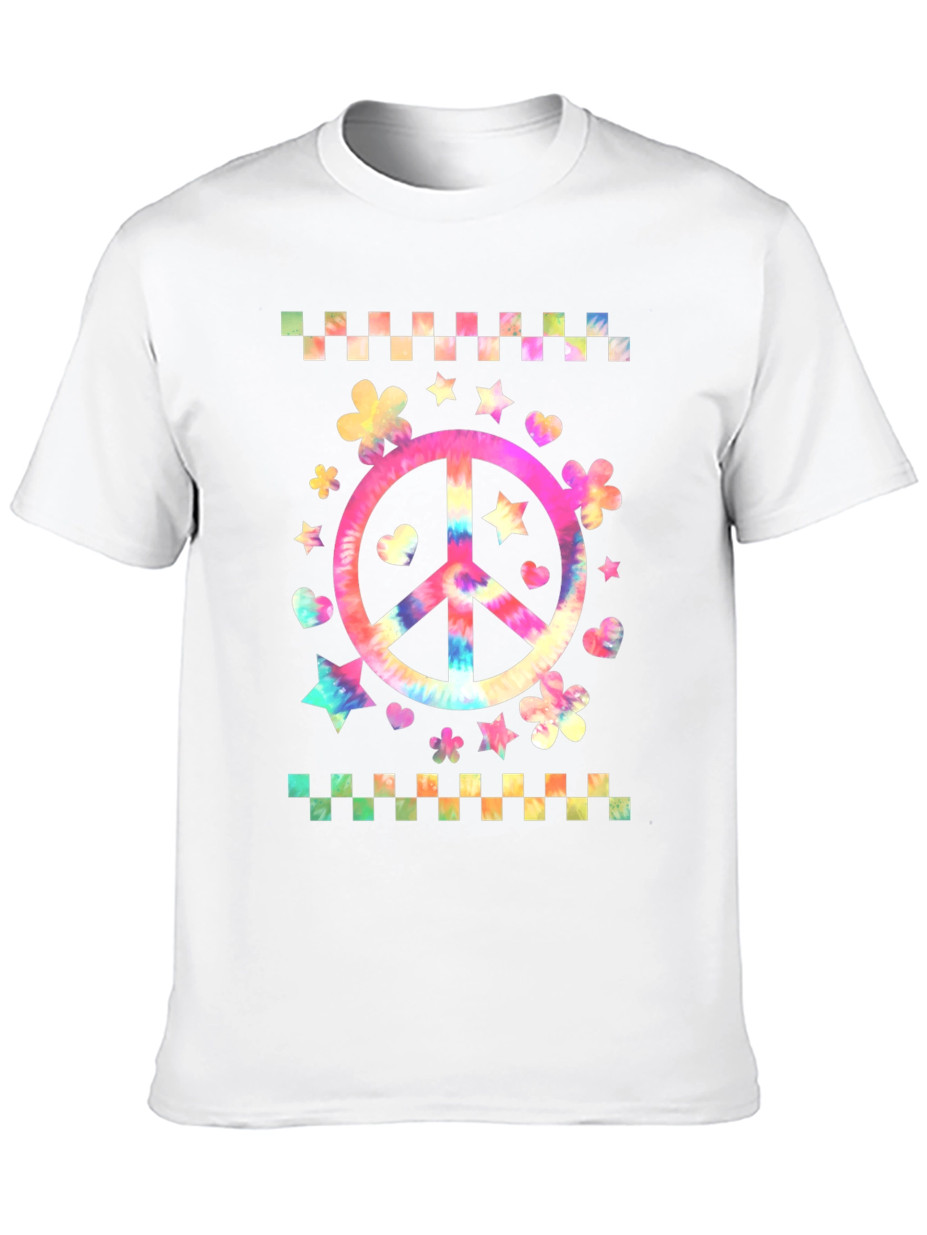 Black Tie-Dye Peace Sign Graphic Tee view 10
