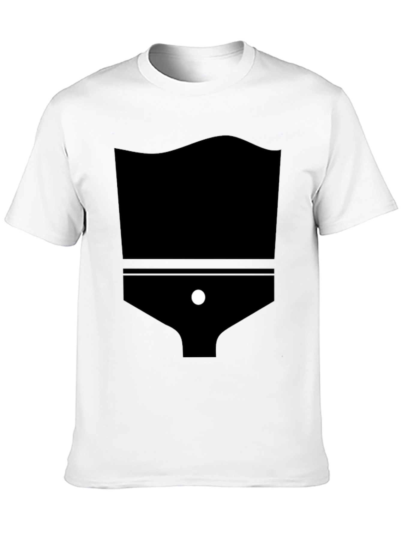 Black Men's Black Graphic Tee - Underwear Silhouette view 10