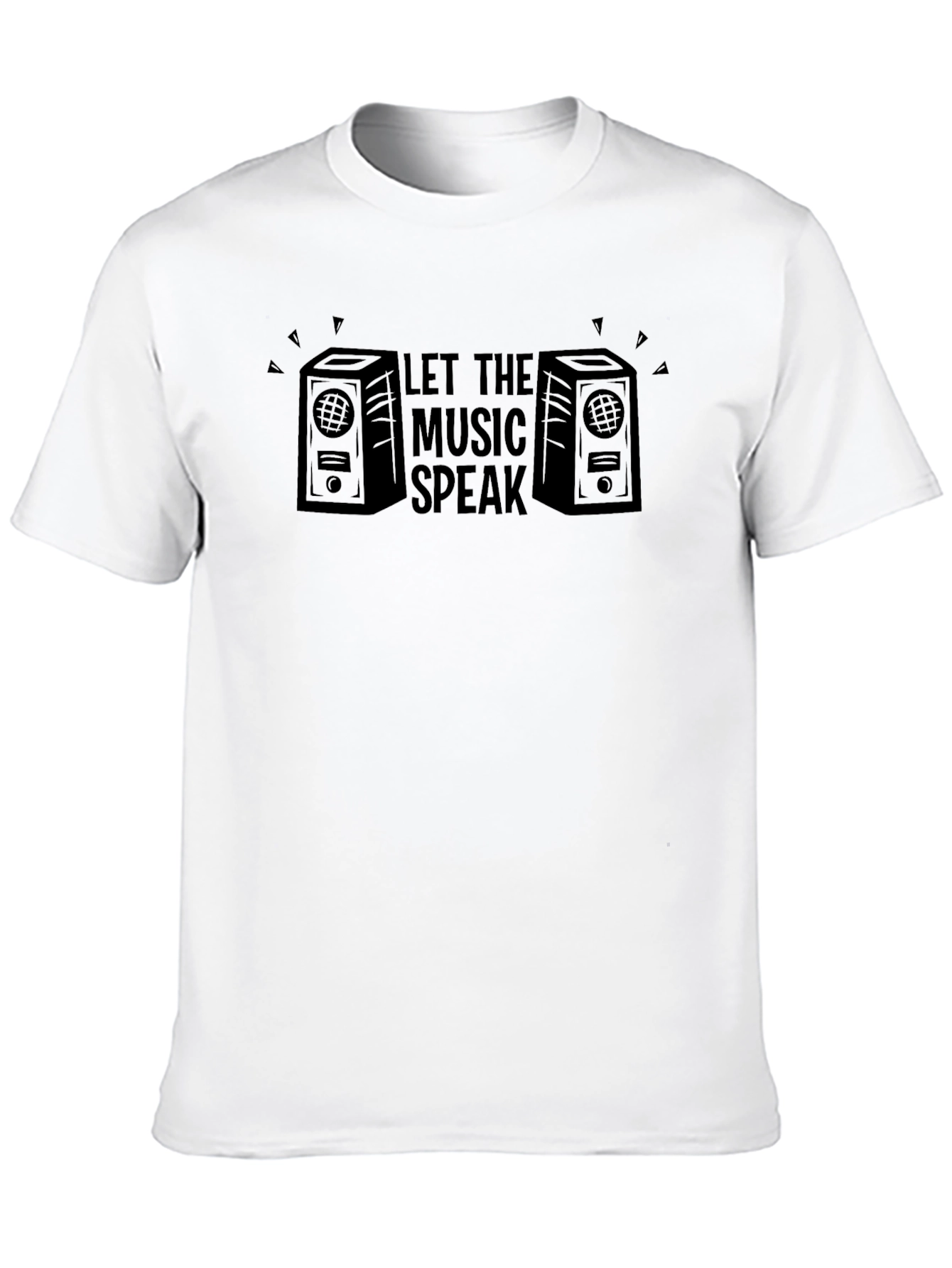 Black Let the Music Speak Graphic T-Shirt - Classic Black Tee view 10