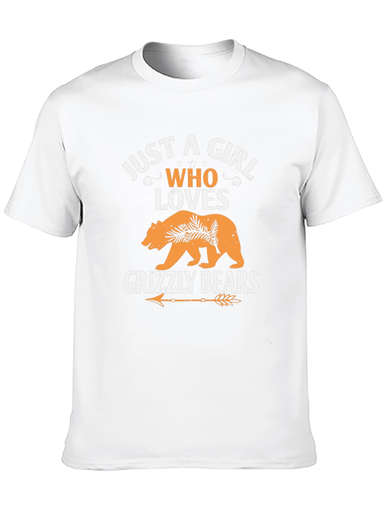 Black Just A Girl Who Loves Grizzly Bears T-Shirt view 10