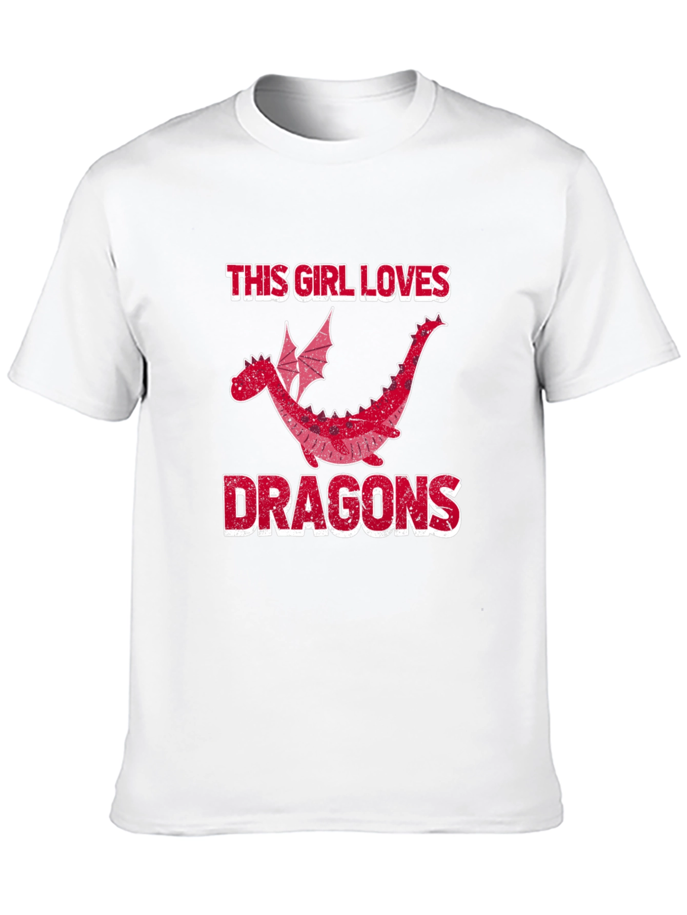 Black This Girl Loves Dragons T-Shirt - Black Graphic Tee view 10