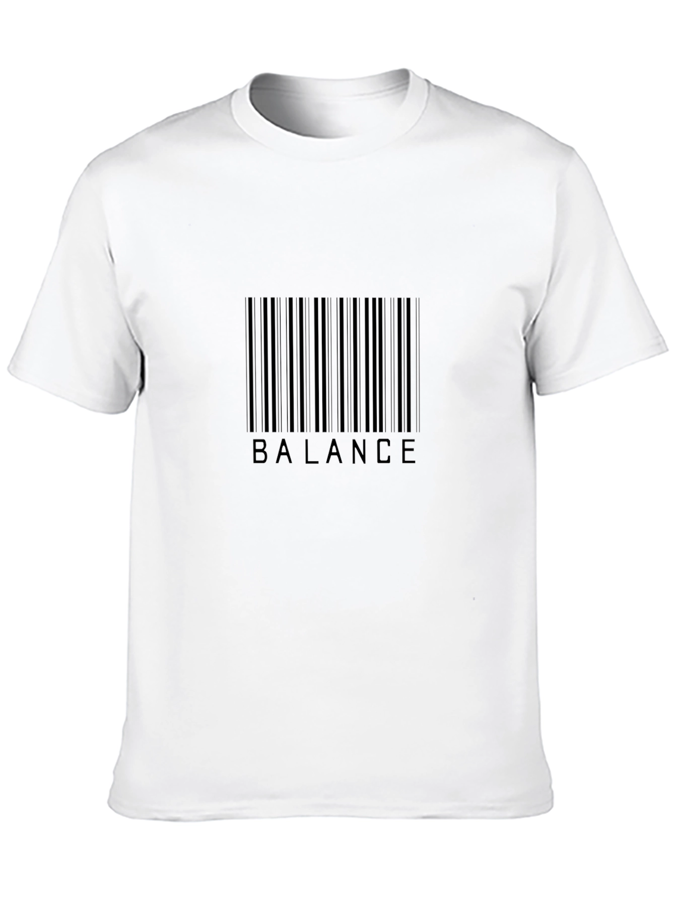 Black Balance Barcode Graphic Tee - Stylish Black T-Shirt view 10