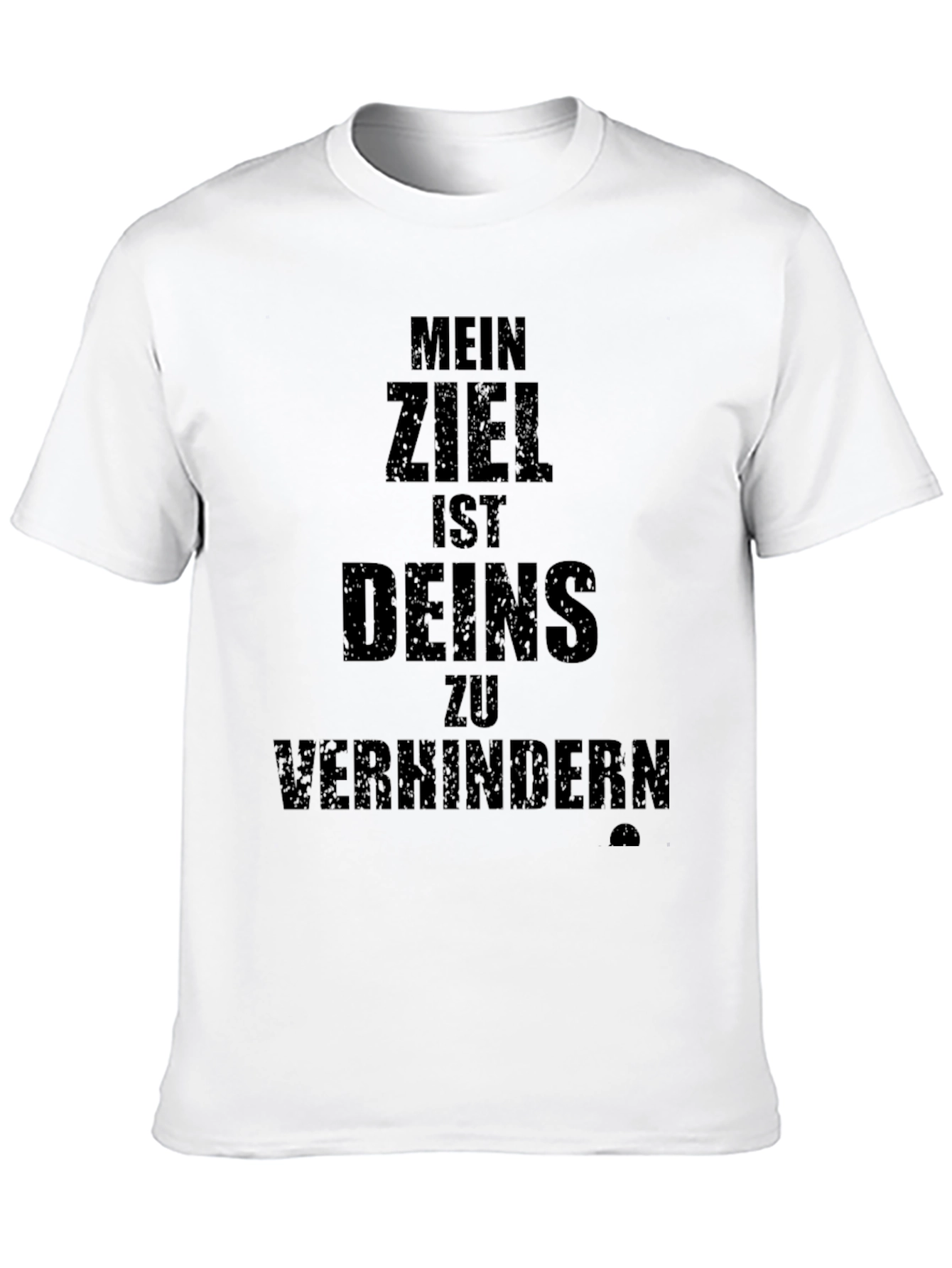 Black Men's "Mein Ziel" Graphic Print Black T-Shirt view 10