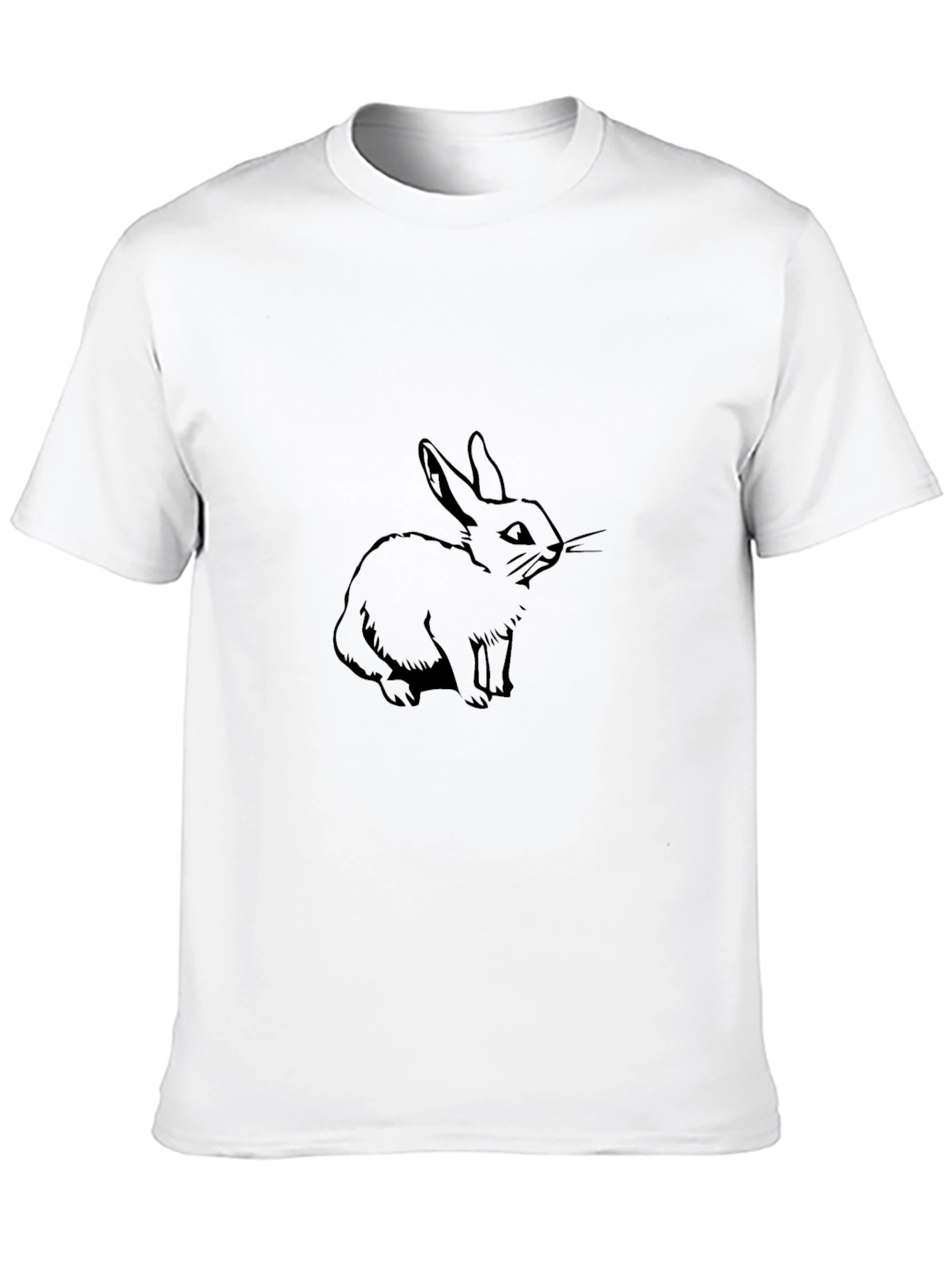 Black Rabbit Graphic Black T-Shirt - Animal Tee view 10