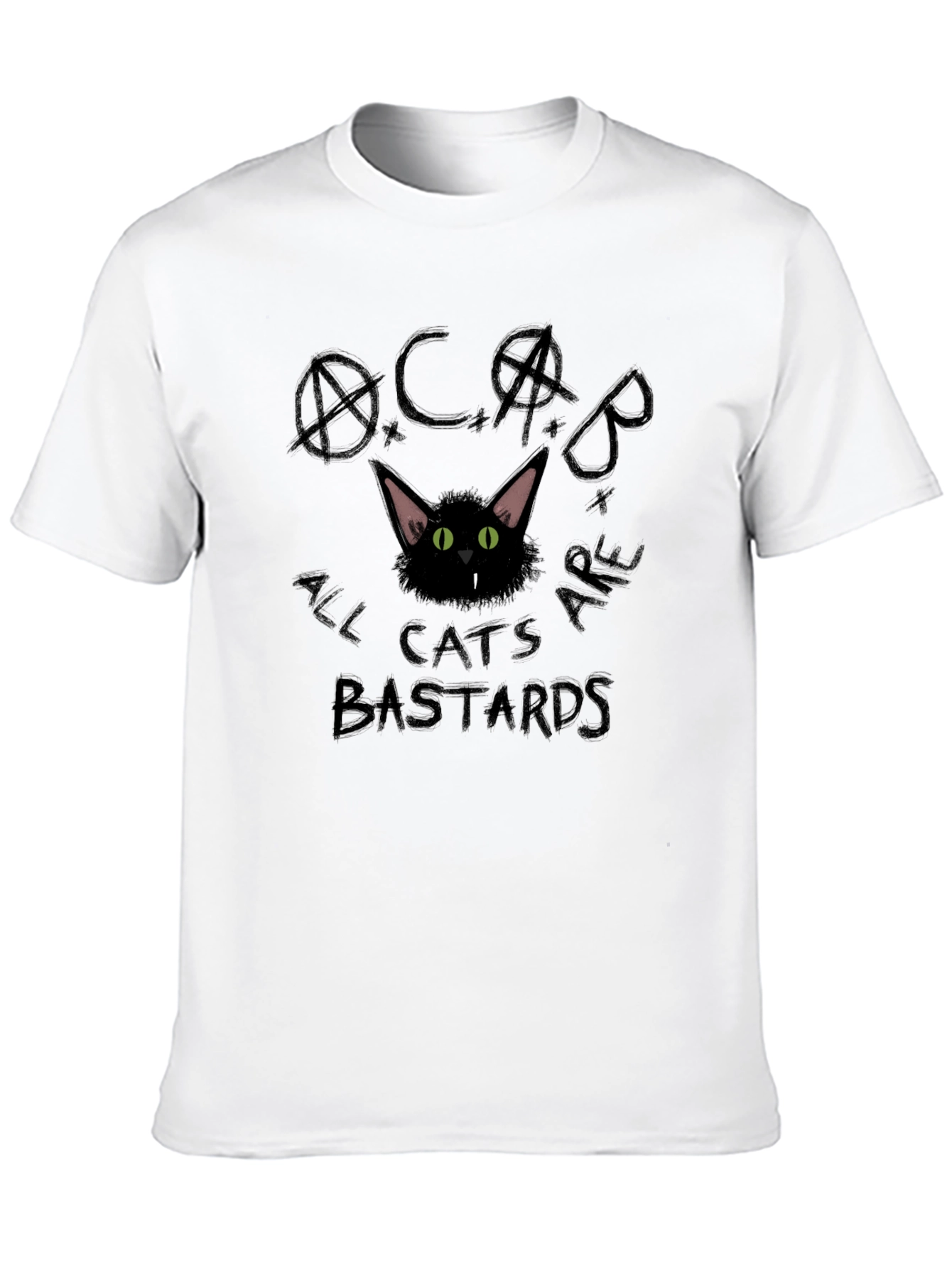 Black ACAB All Cats Are Bastards Black T-Shirt view 10