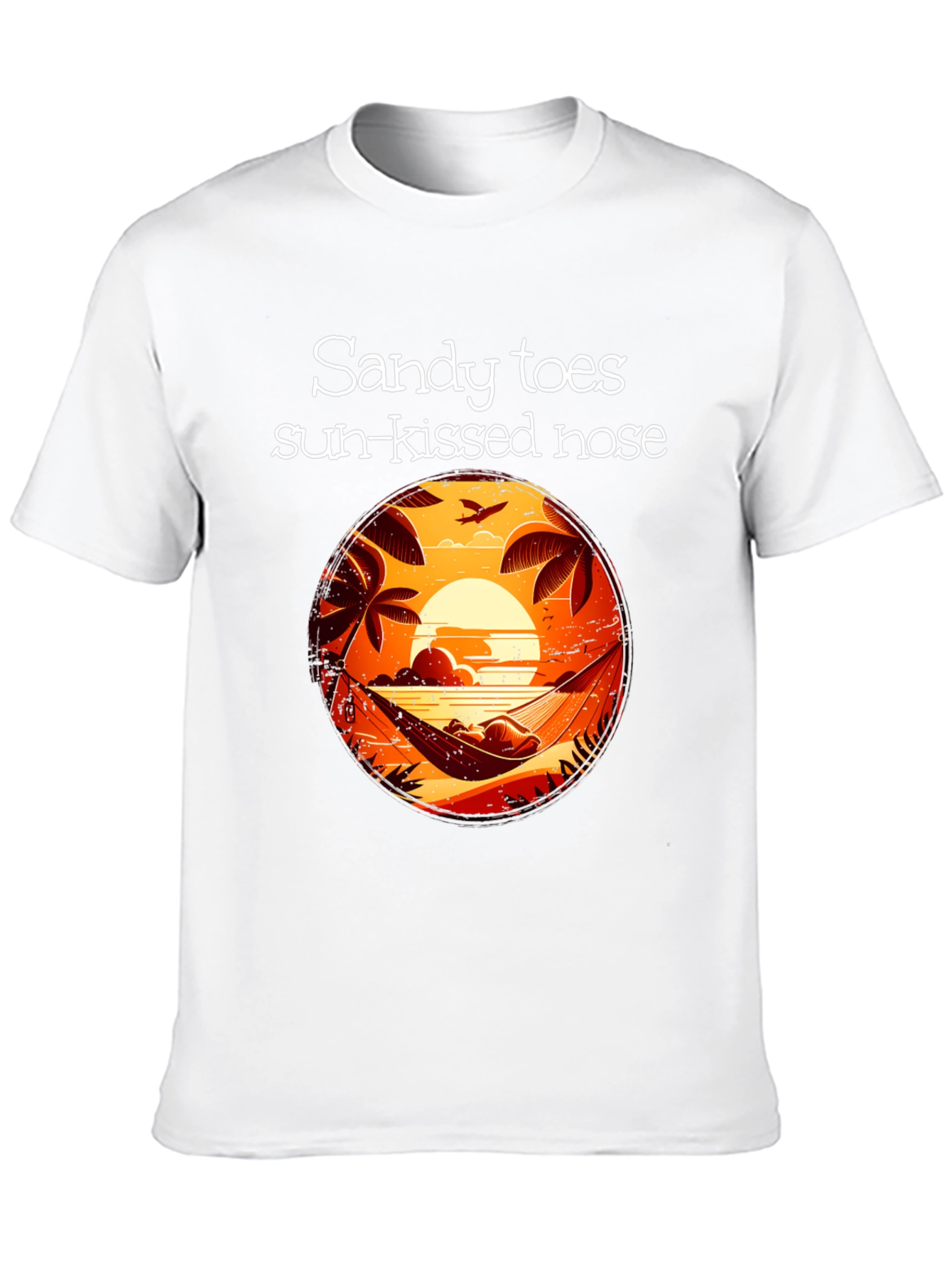 Black Sandy Toes Sun Kissed Nose Black Graphic T-Shirt view 10