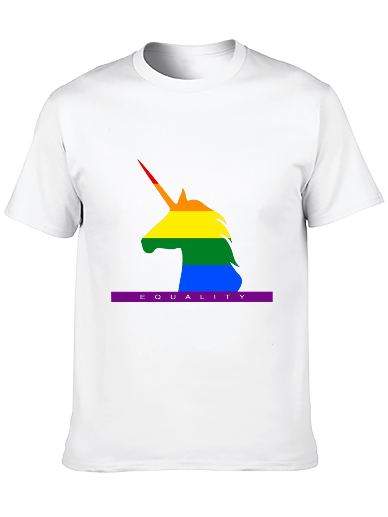 Black Equality Rainbow Unicorn T-Shirt - Pride LGBT view 10