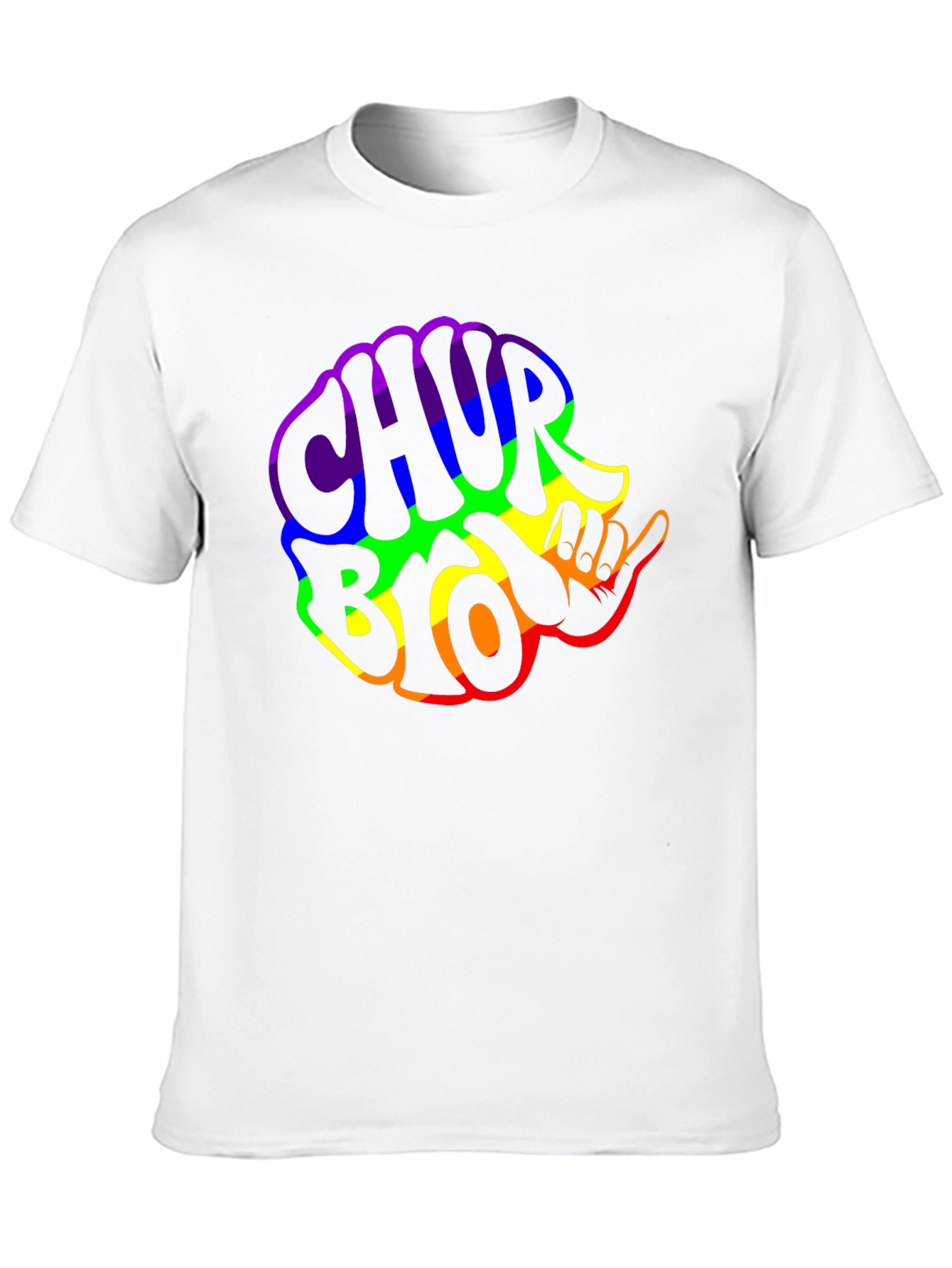 Black Rainbow Chub Bro T-Shirt - Black view 10