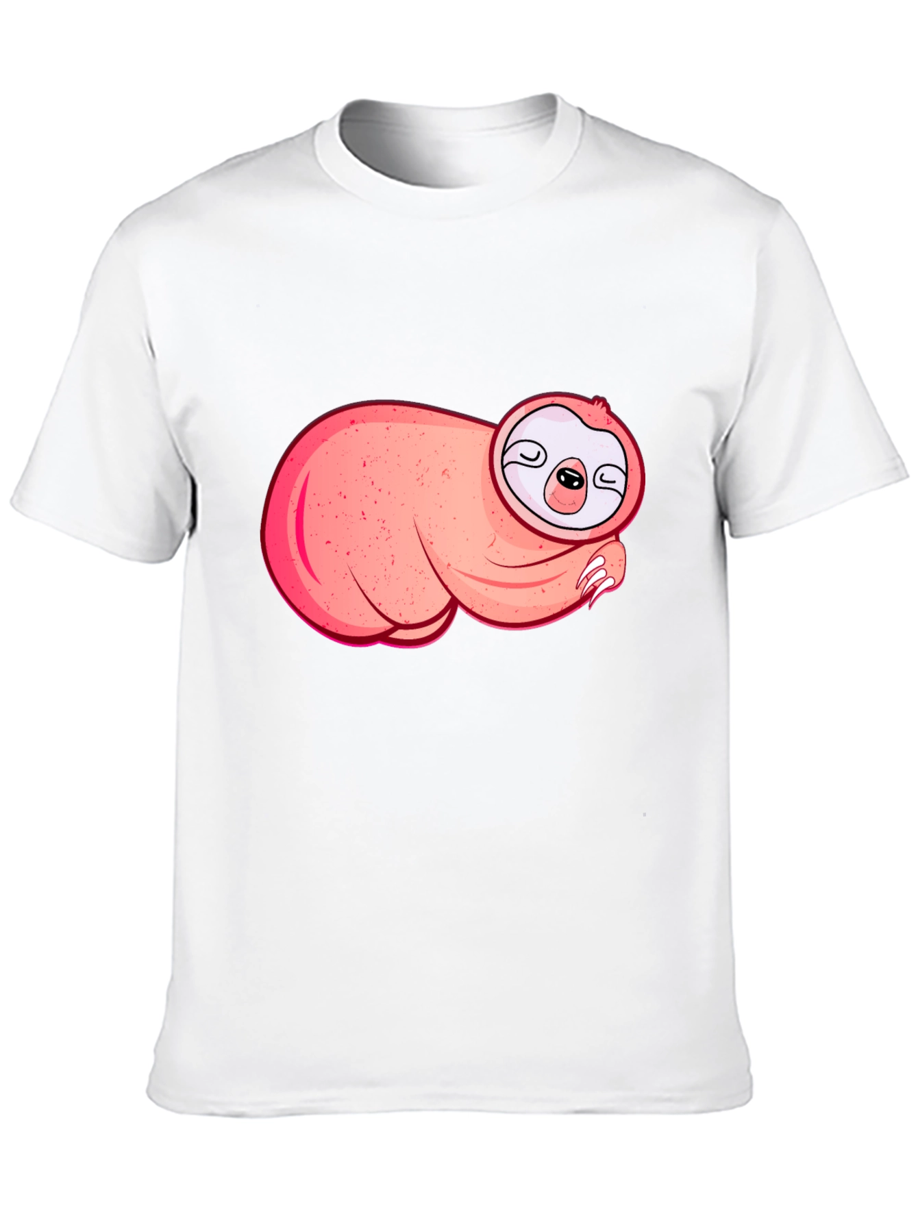 Black Cute Sloth Graphic T-Shirt - Black view 10