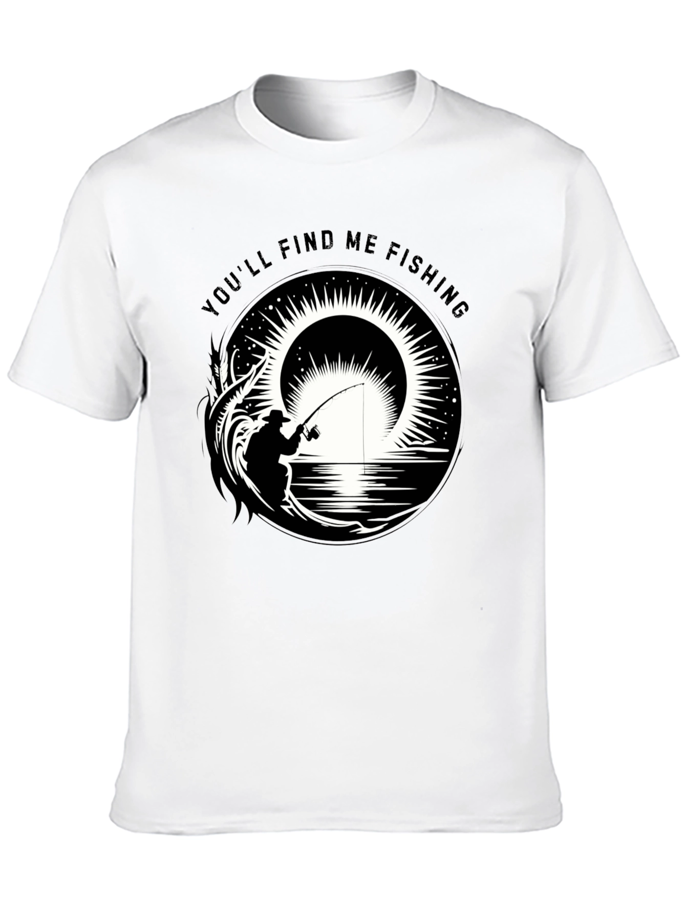 Black Fishing Graphic Tee - You'll Find Me Fishing view 10