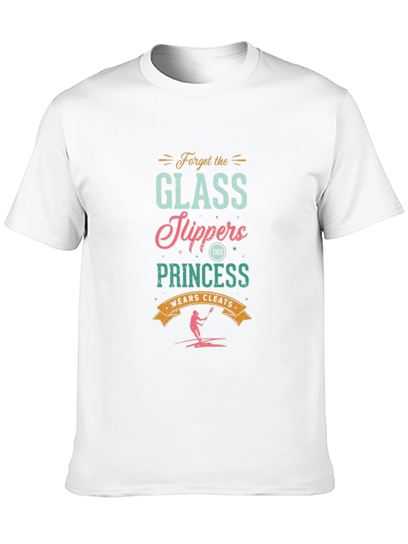 Black Forget Glass Slippers, Lacrosse Princess Graphic Tee view 10