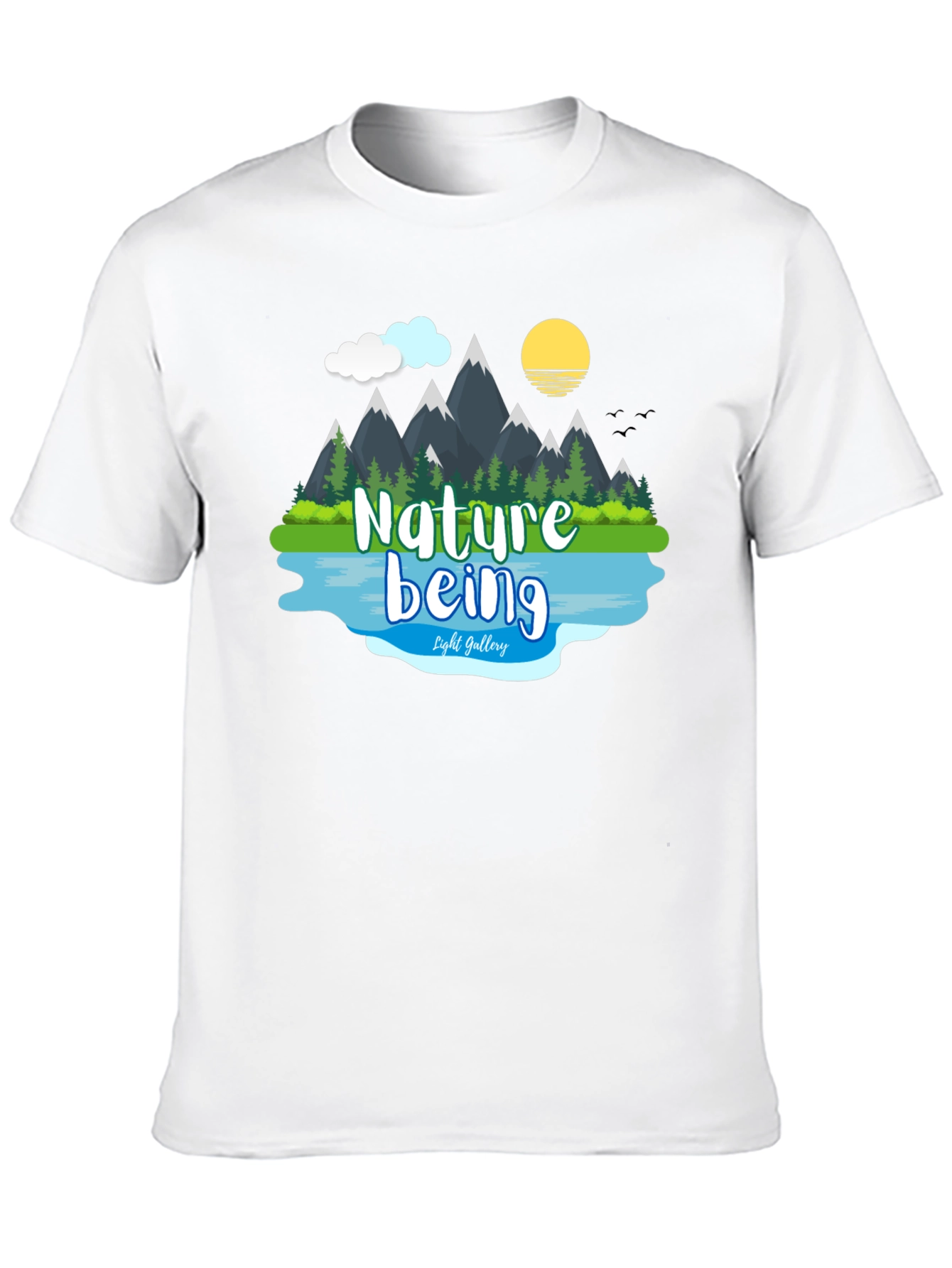 Black Nature Being Graphic T-Shirt view 10