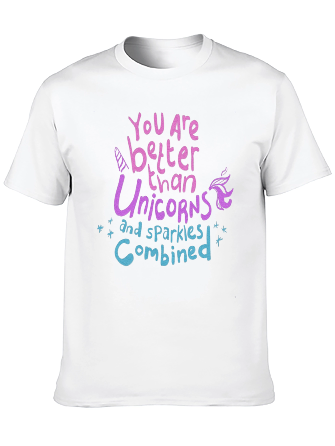 Black Unicorn Sparkle Graphic T-Shirt - Unisex view 10