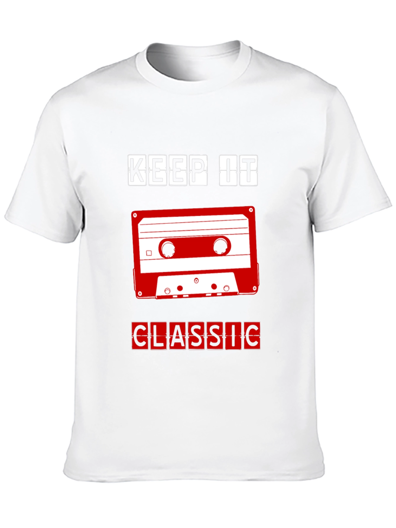 Black Keep It Classic Retro Cassette Tape T-Shirt view 10