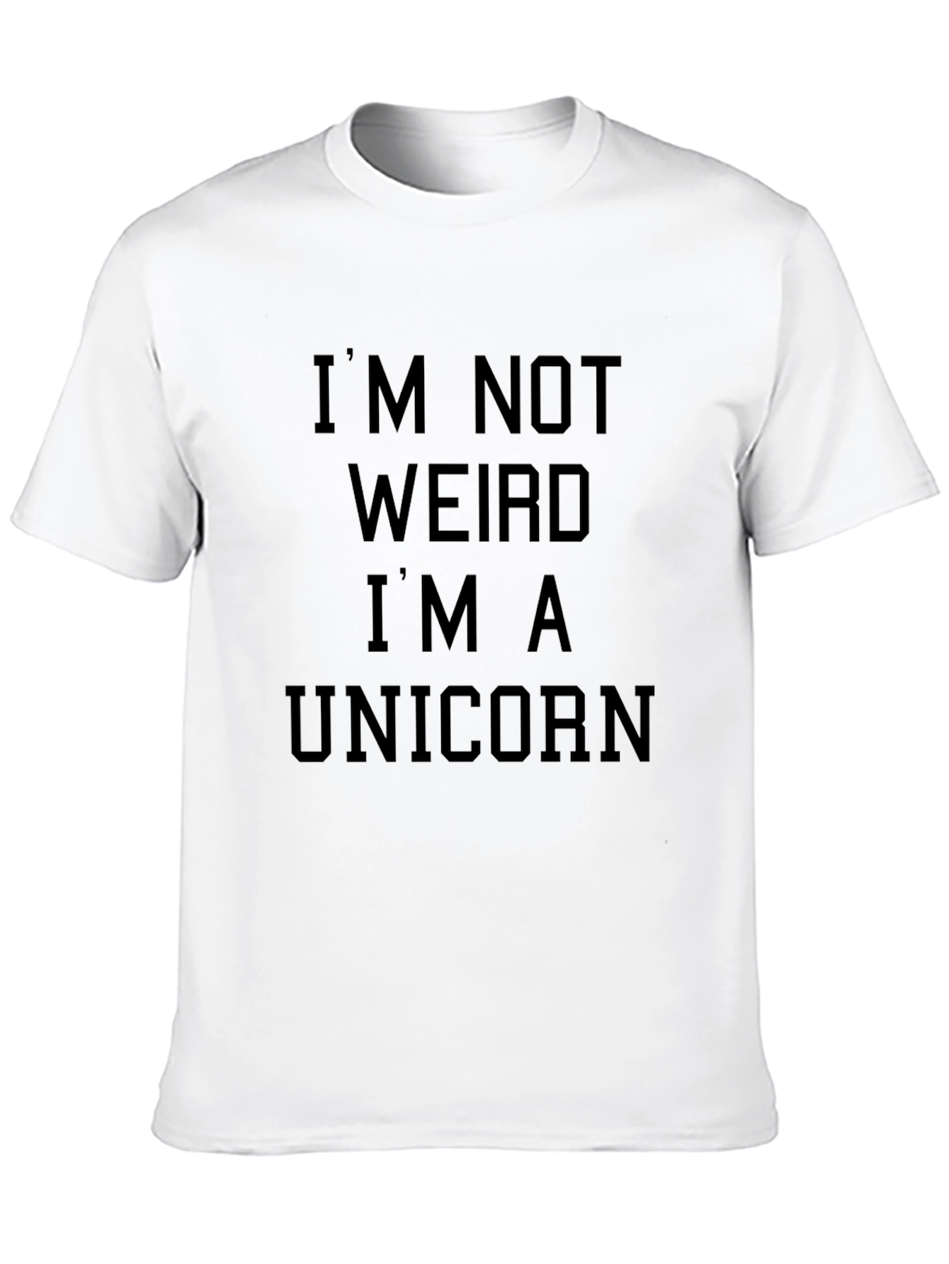 Black I'm Not Weird, I'm a Unicorn T-Shirt view 10