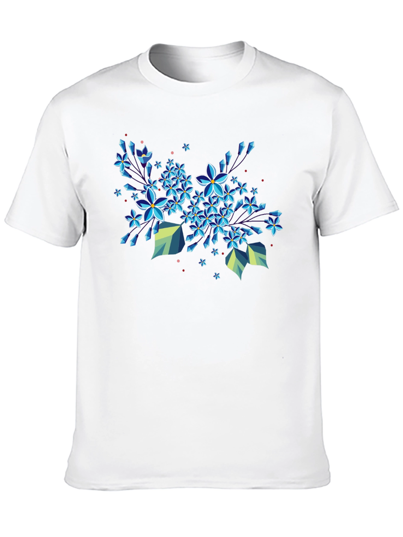 Black Floral Burst Graphic Tee - Modern Geometric Design view 10