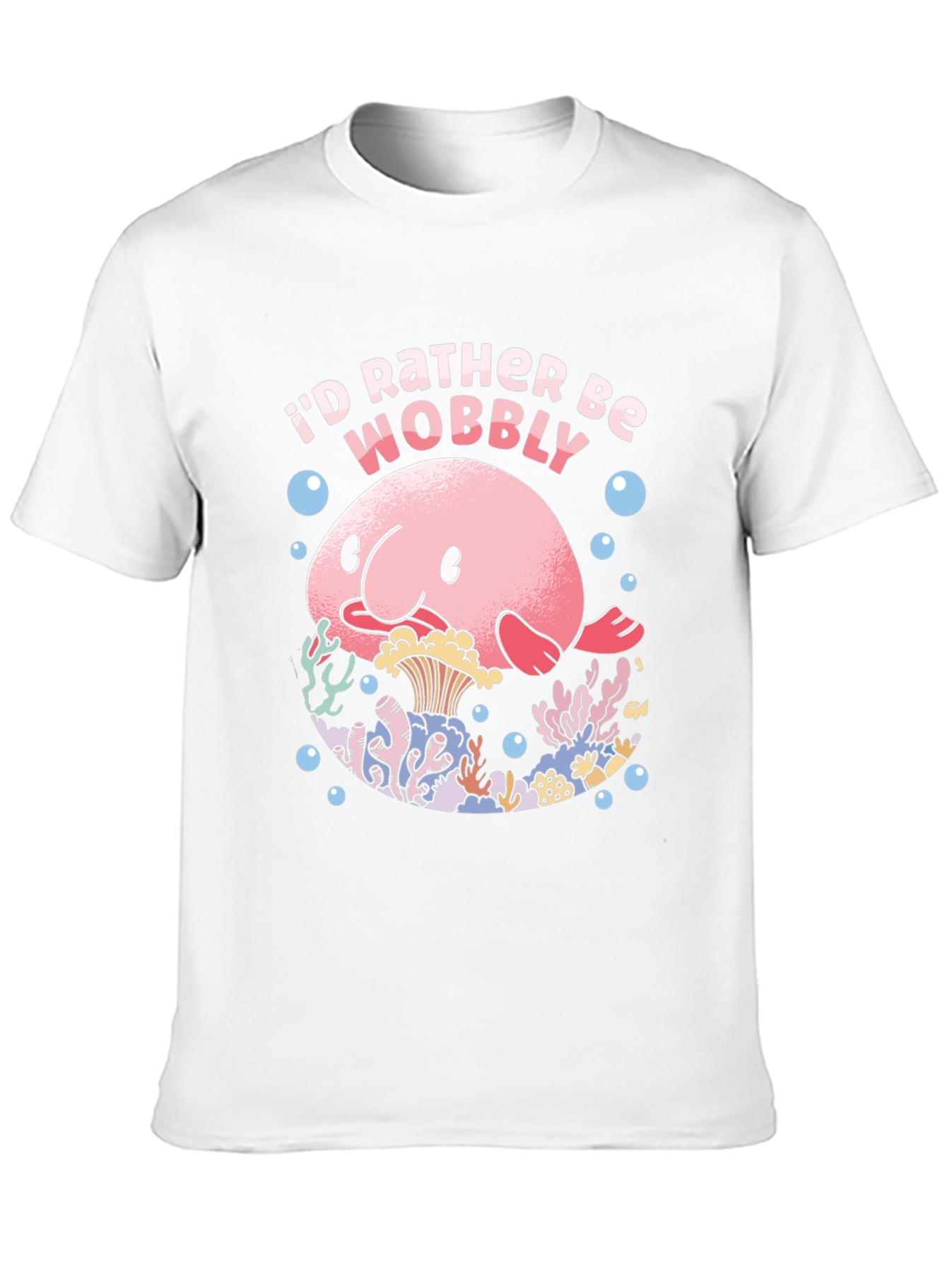 Black I'd Rather Be Wobbly Blobfish Graphic Tee view 10