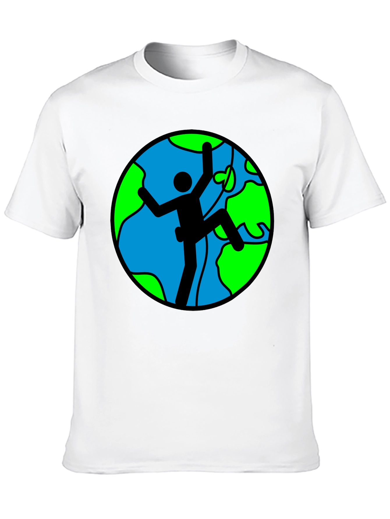 Black Climbing Earth Graphic Black T-Shirt view 10